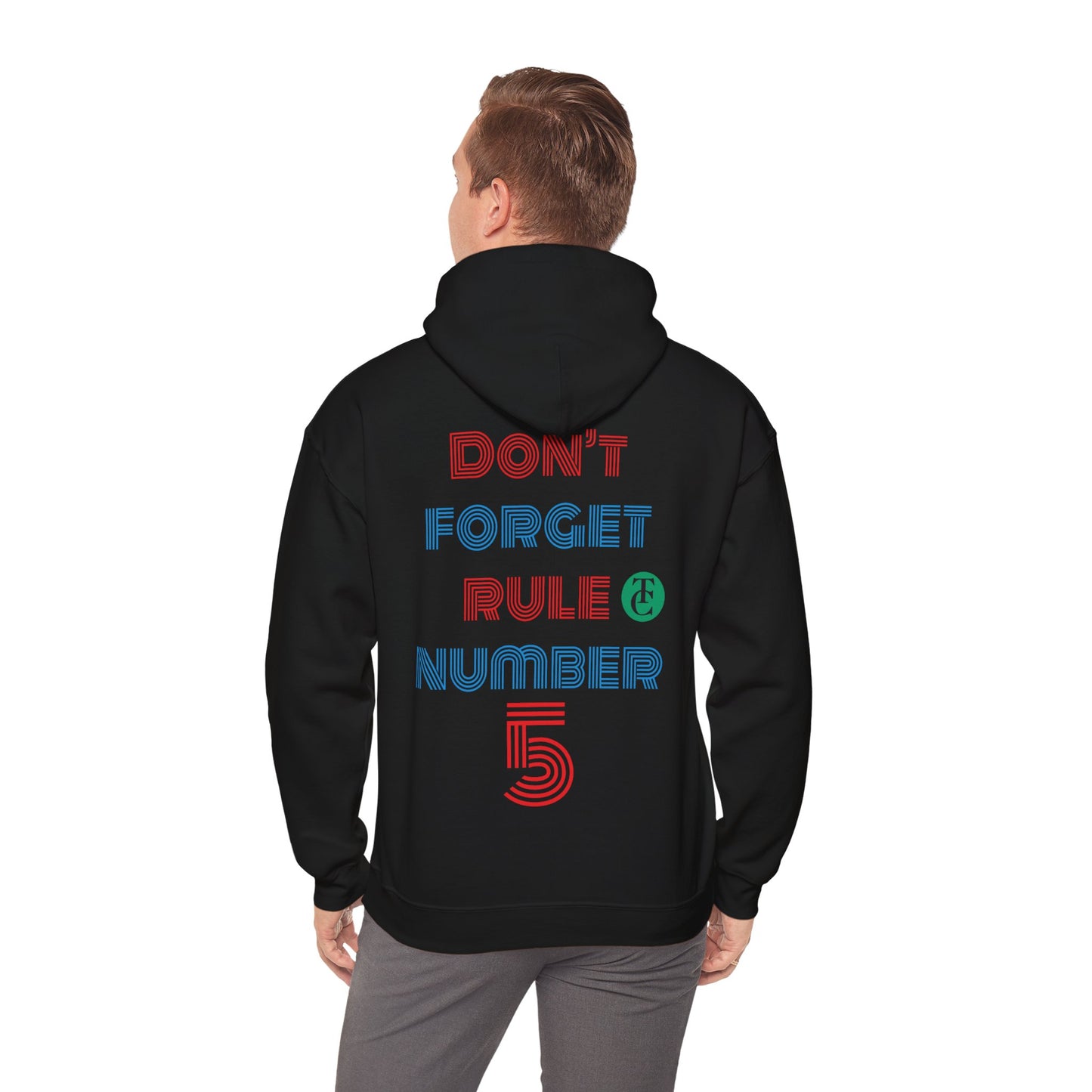 Stylish Reminder Hoodie - Perfect Gift for Friends, Casual Wear, Rule Number 5, Cozy Sweatshirt, Laid-back Fashion - THE CATCH