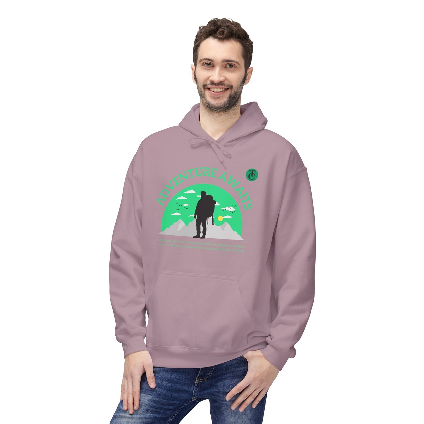 Adventure Awaits Fleece Hoodie – Cozy Travel & Outdoor Gear