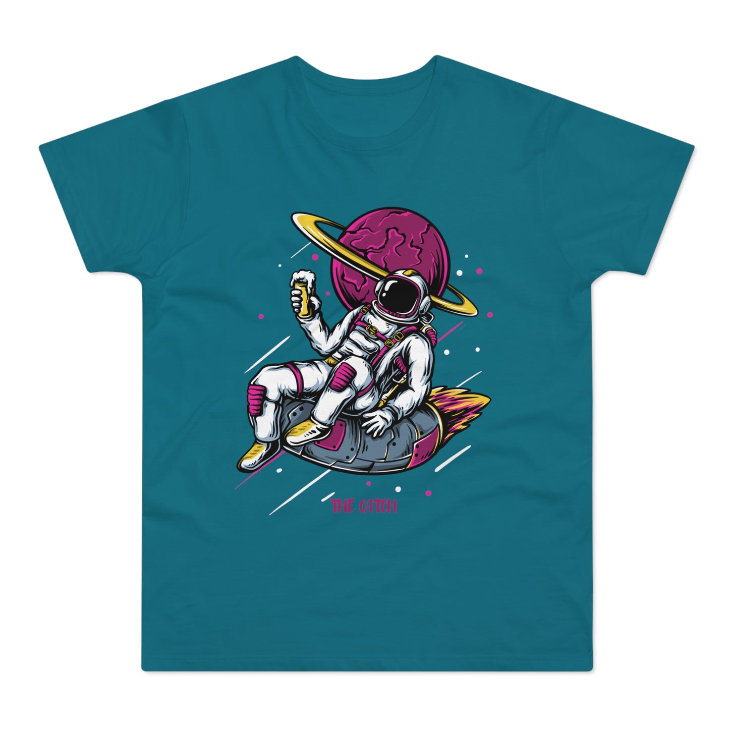 Cosmic Adventure Men's T-Shirt - Retro Astronaut Design