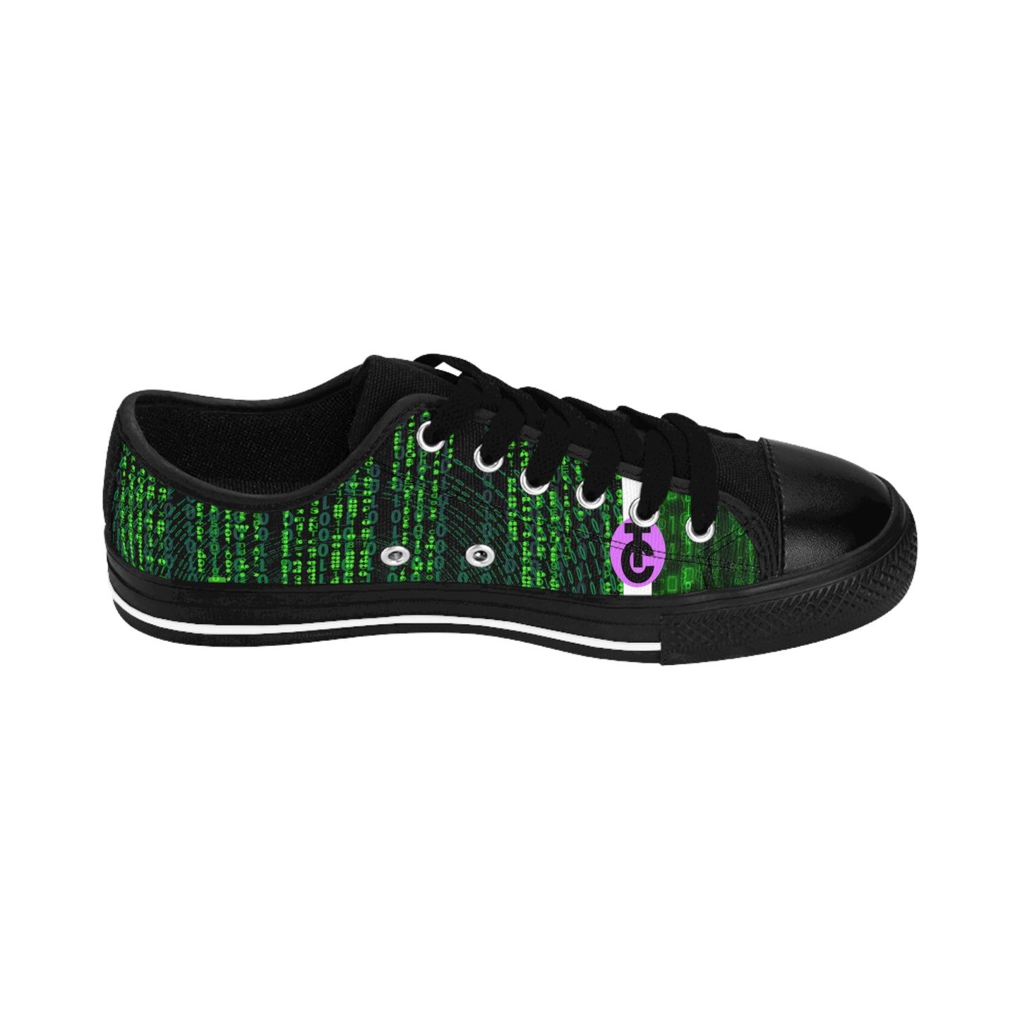 Matrix-Inspired Men's Sneakers - Trendy Casual Footwear for Tech Enthusiasts