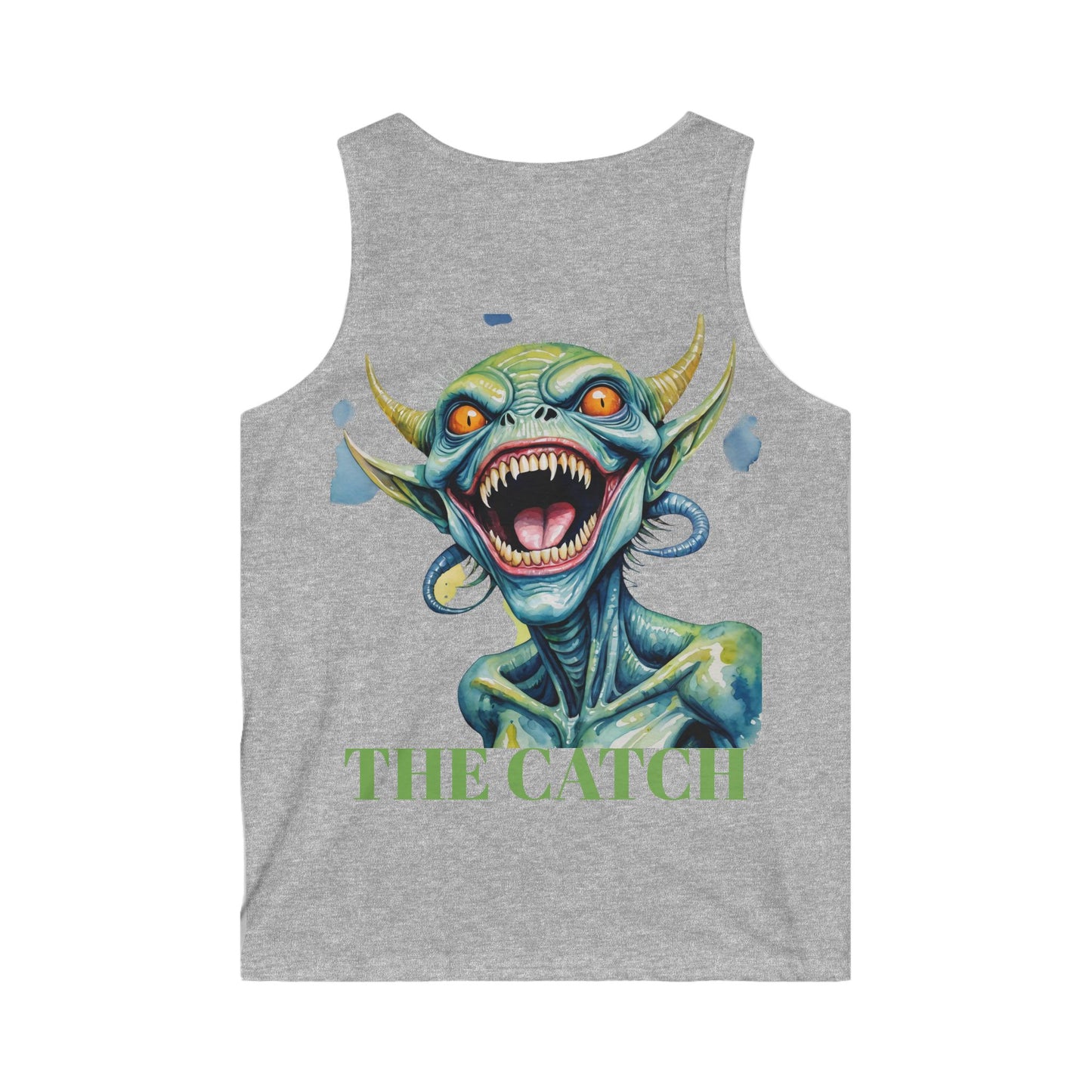 Men's Softstyle Tank Top - "The Catch" Graphic Tee for Summer Adventures