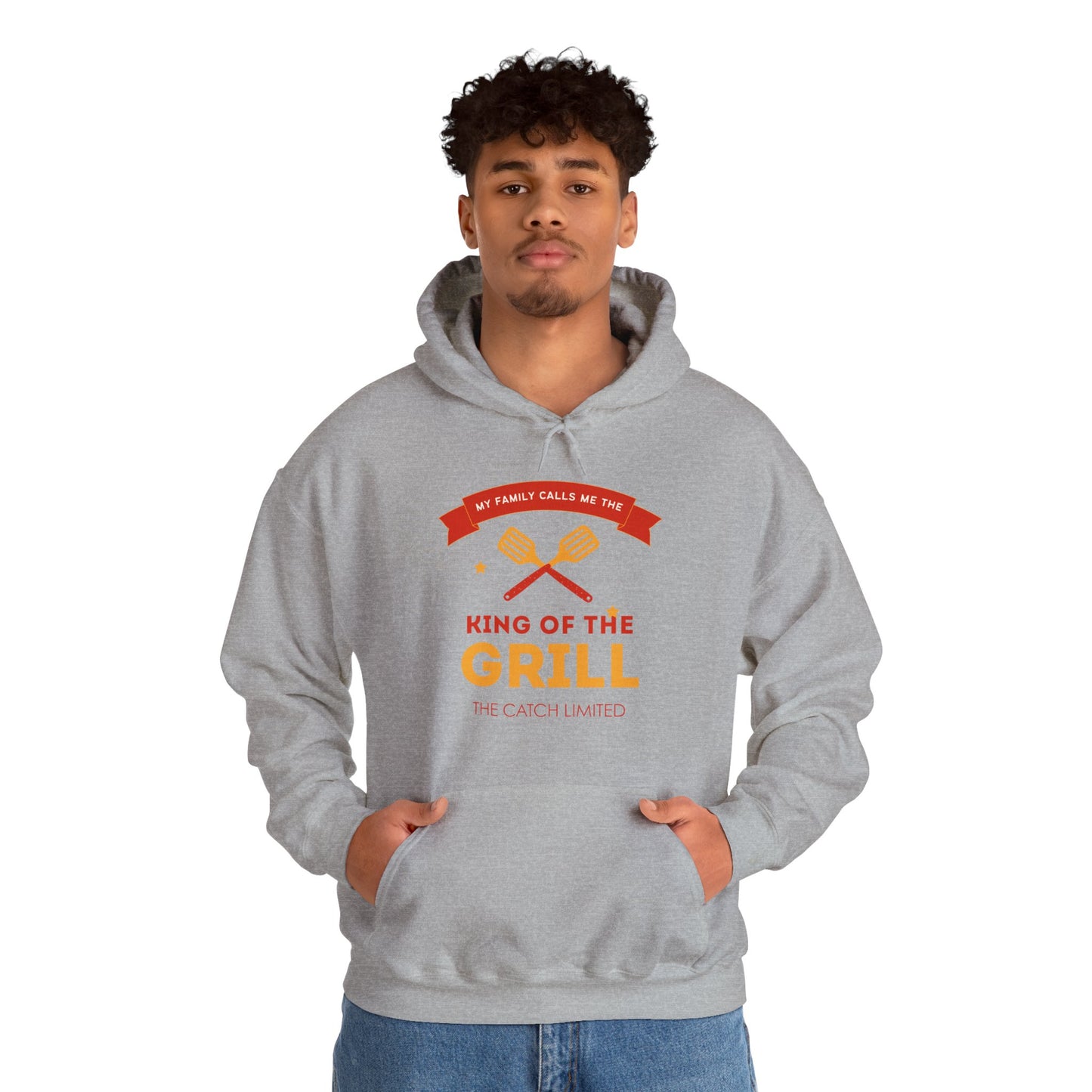 King of the Grill Heavy Blend™ Hooded Sweatshirt, BBQ Sweatshirt, Father's Day Gift, Grilling Hoodie, Casual Comfort Wear
