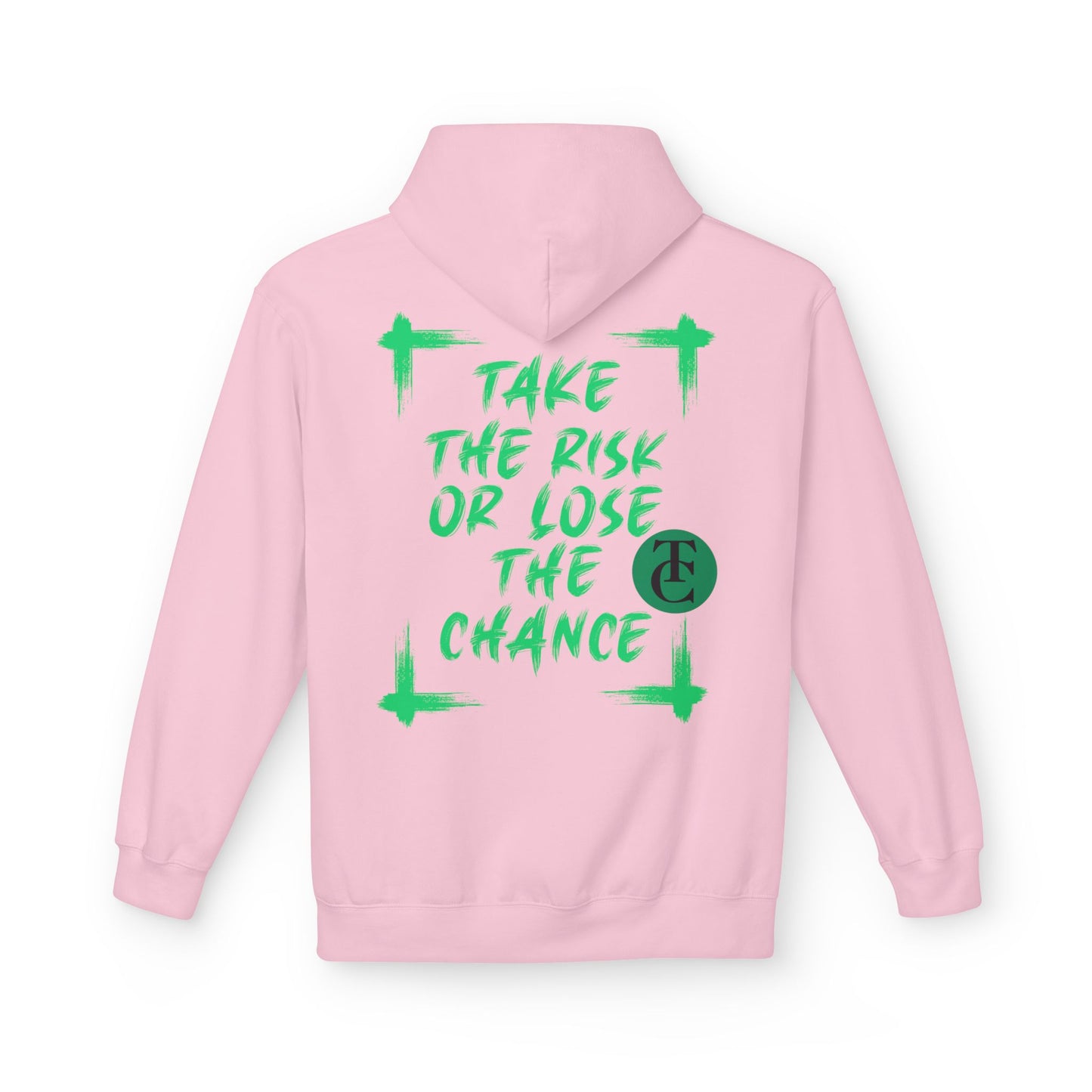 Inspirational Fleece Hoodie - 'Take the Risk or Lose the Chance' Design