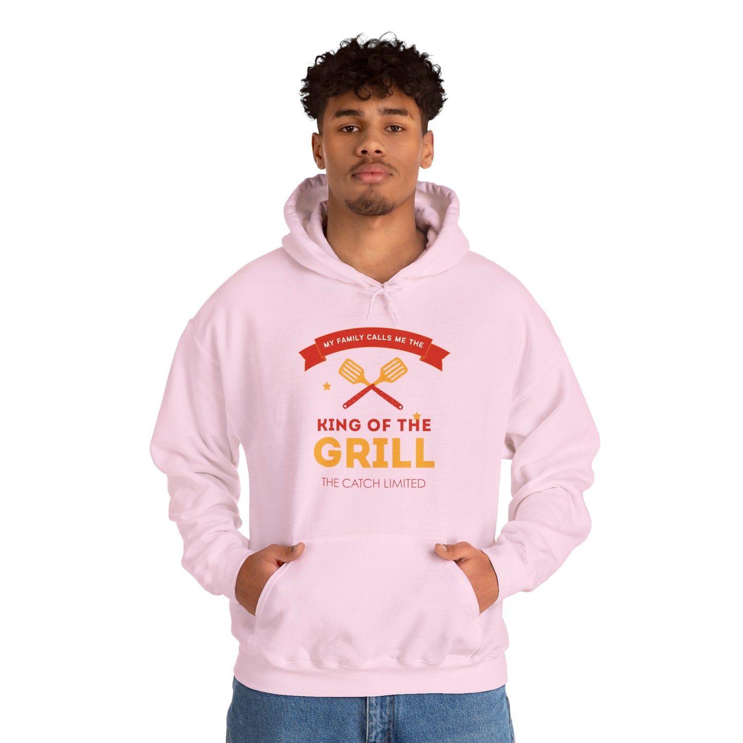 King of the Grill Heavy Blend™ Hooded Sweatshirt, BBQ Sweatshirt, Father's Day Gift, Grilling Hoodie, Casual Comfort Wear