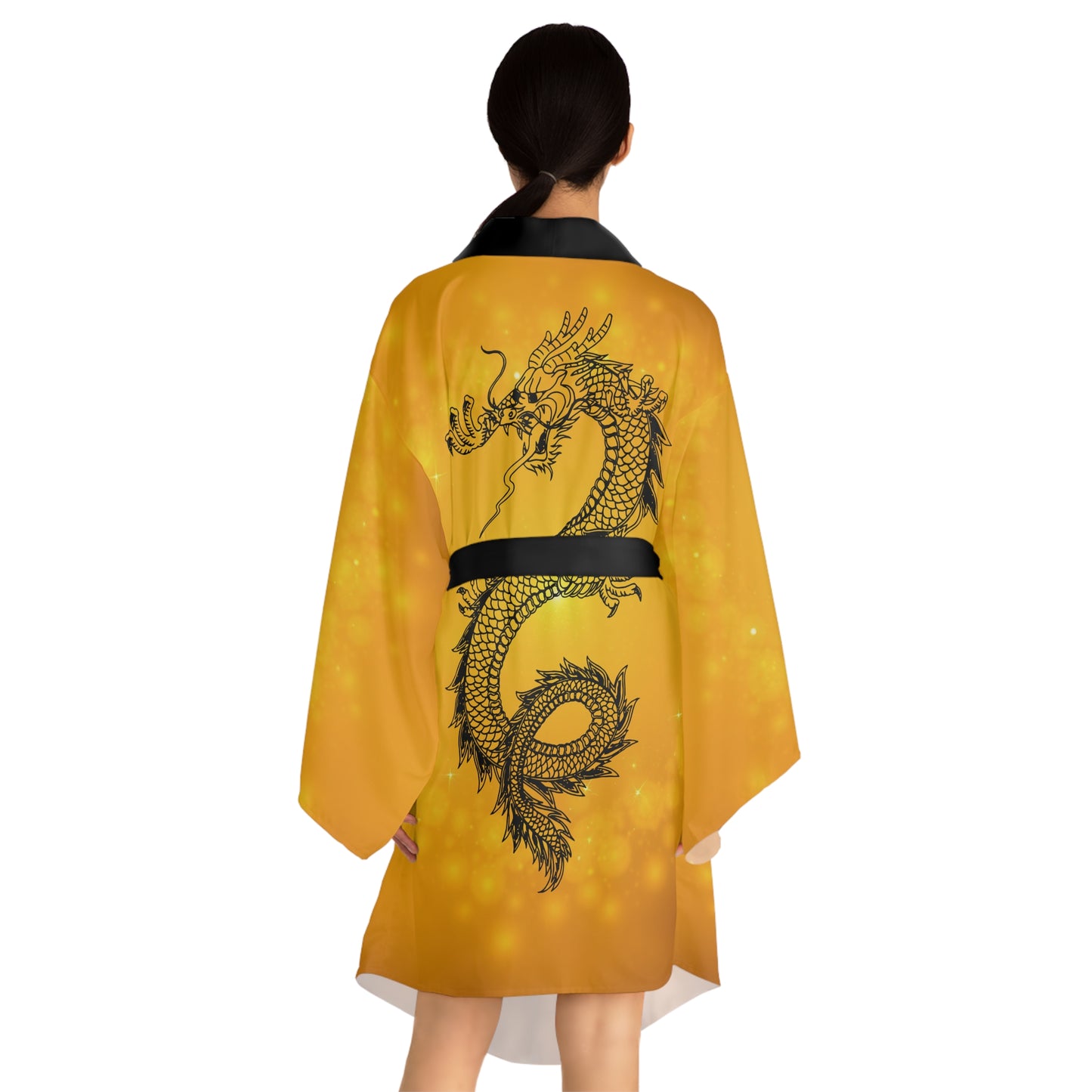 Radiant Dragon Long Sleeve Kimono Robe, Bright Lounge Wear, Festive Gift for Celebrations, Cozy Relaxation Wear, Unique Homewear - THE CATCH