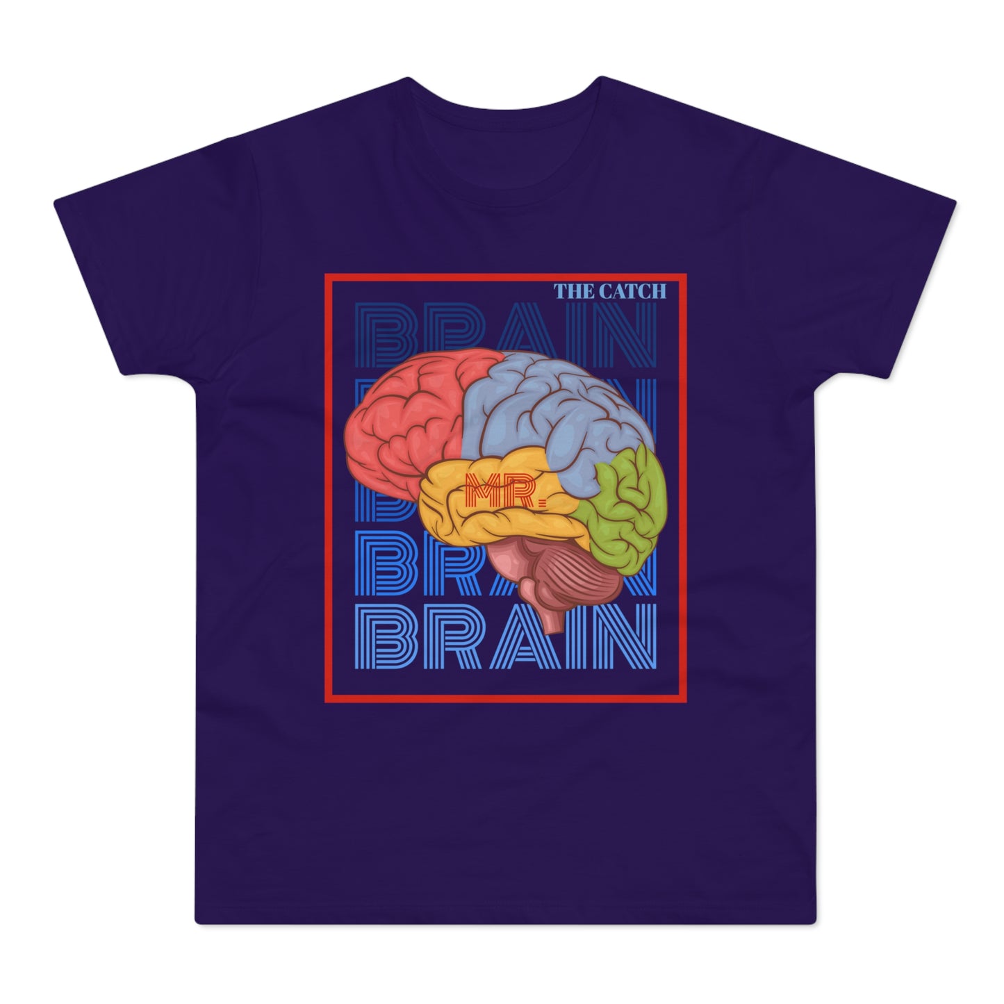 Colorful Brain Graphic T-Shirt - Unique Menswear for Science Lovers