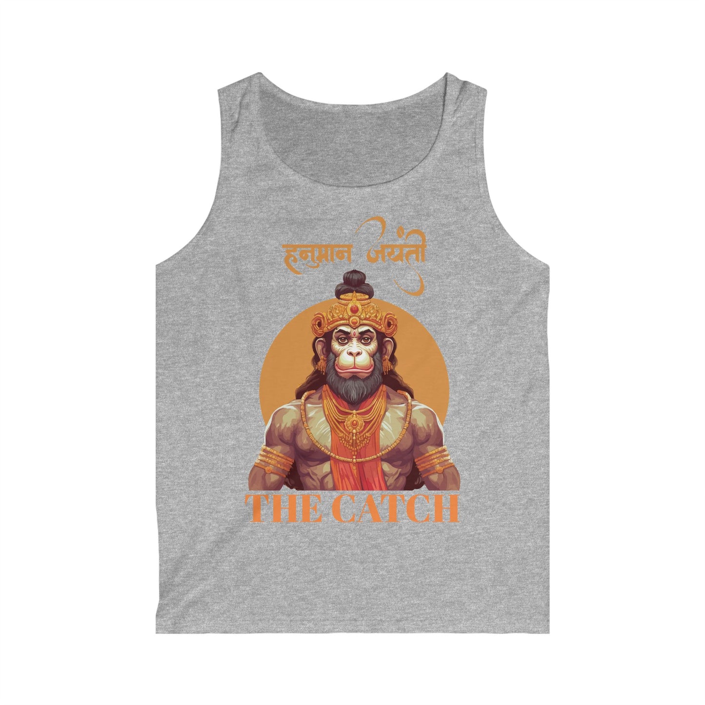 Men's Softstyle Tank Top - 'The Catch' Hanuman Graphic Tee