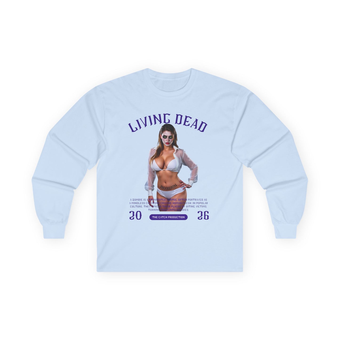 Living Dead Long Sleeve Tee - Trendy Horror Graphic Shirt - THE CATCH