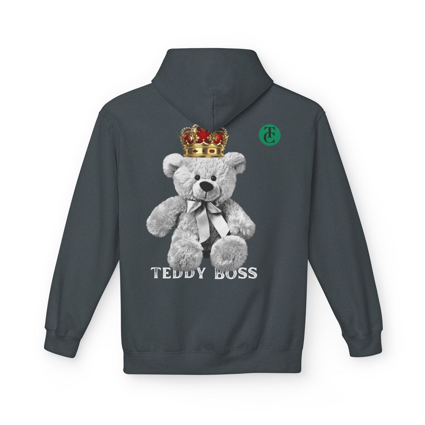 Teddy Boss Hoodie: Midweight Softstyle Fleece with Crowned Bear Design - THE CATCH