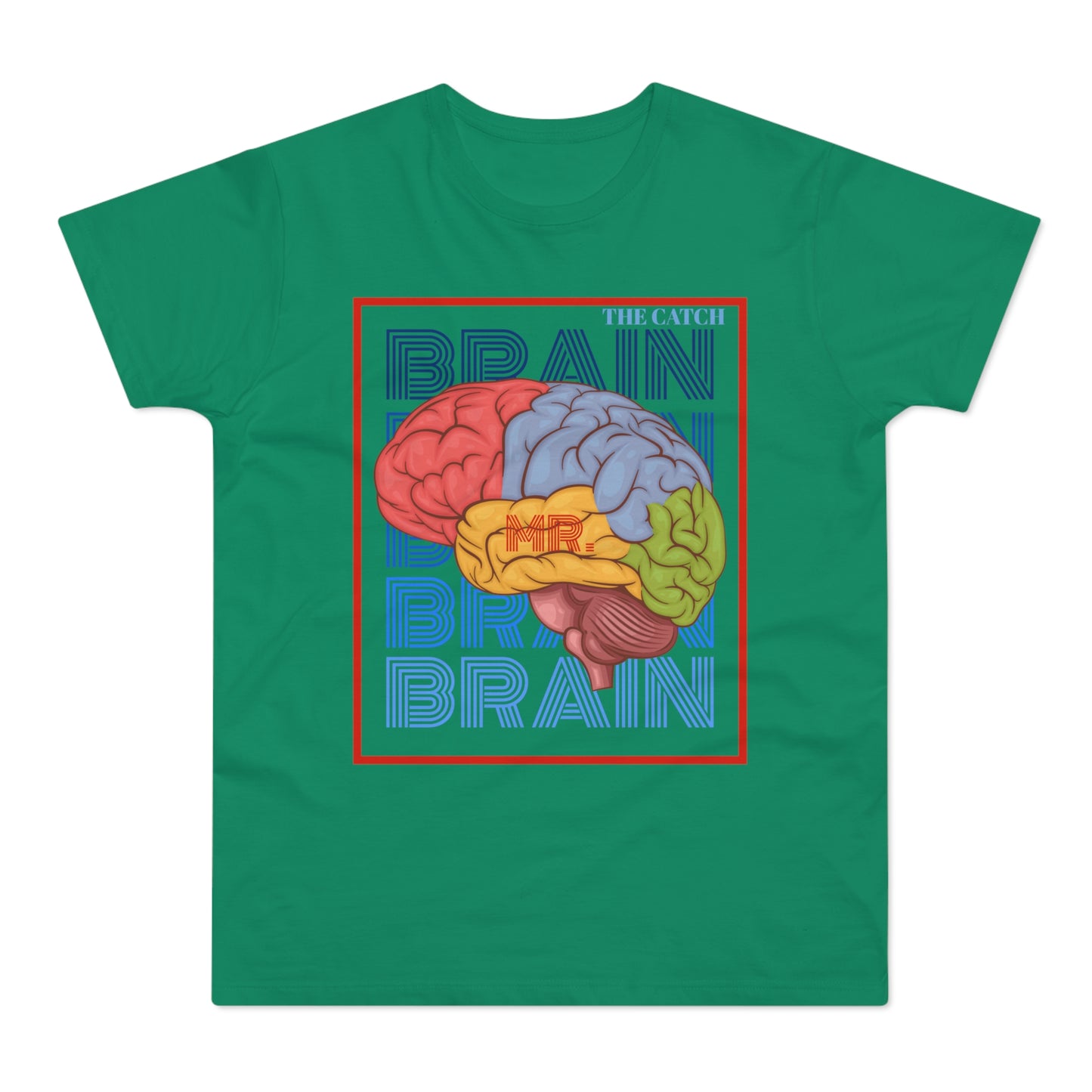 Colorful Brain Graphic T-Shirt - Unique Menswear for Science Lovers