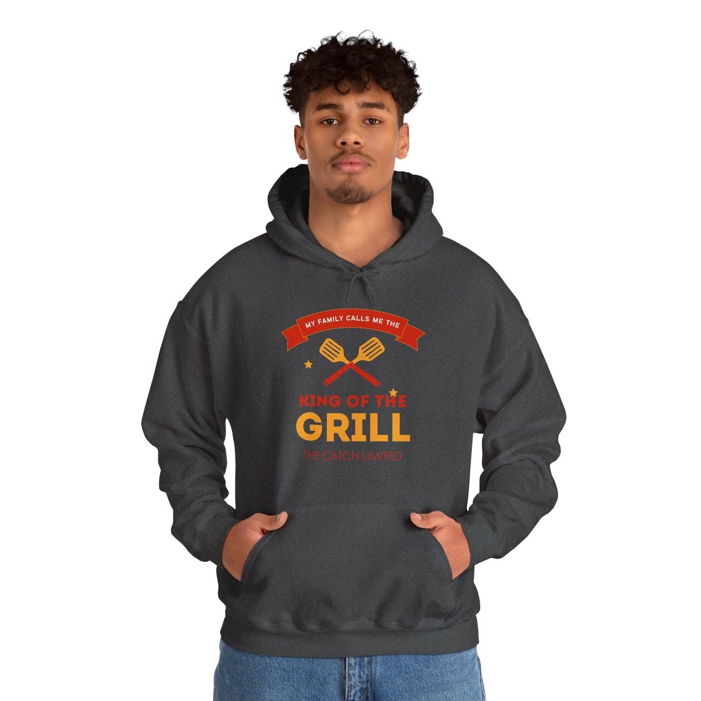 King of the Grill Heavy Blend™ Hooded Sweatshirt, BBQ Sweatshirt, Father's Day Gift, Grilling Hoodie, Casual Comfort Wear