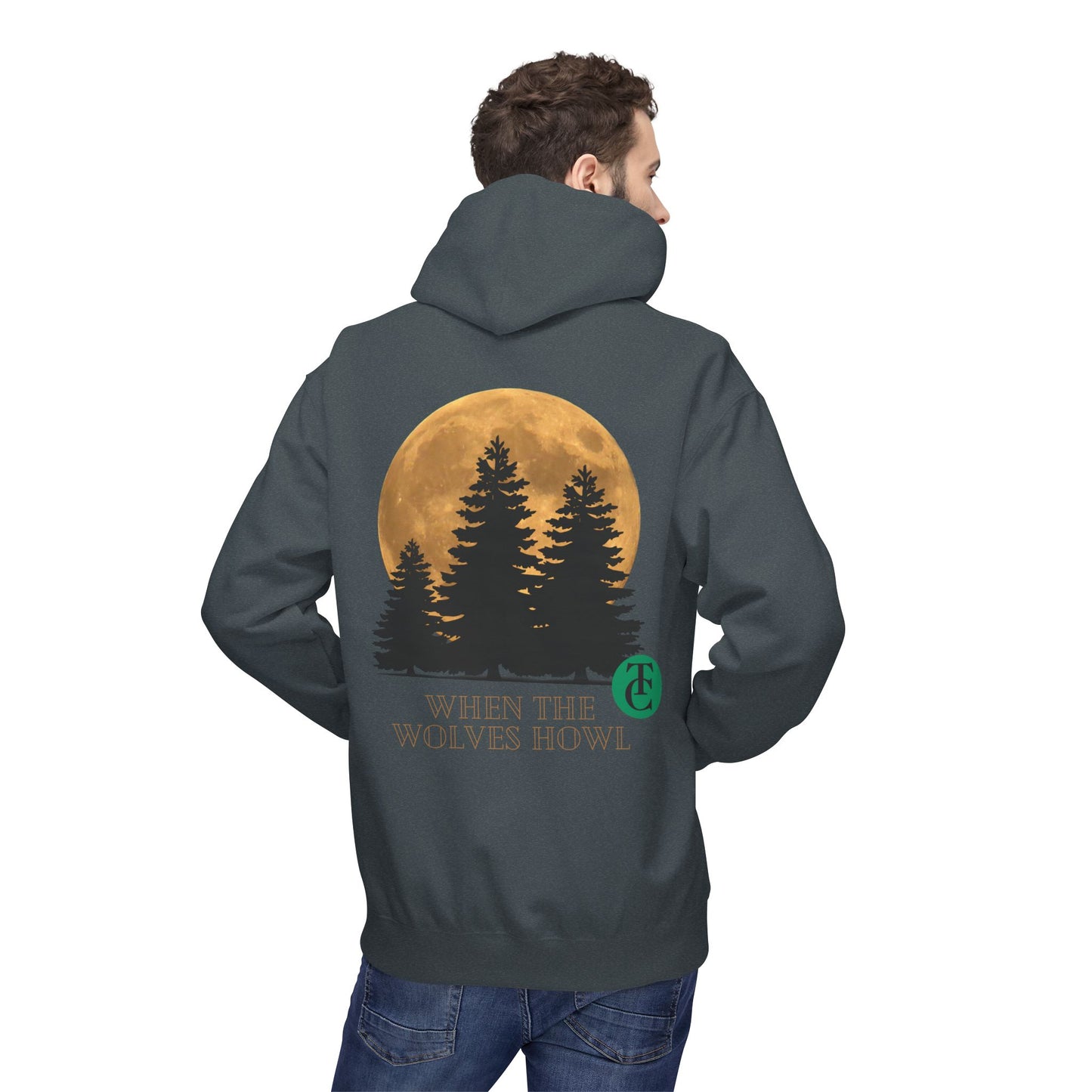 Midweight Softstyle Fleece Hoodie - 'When the Wolves Howl' Design