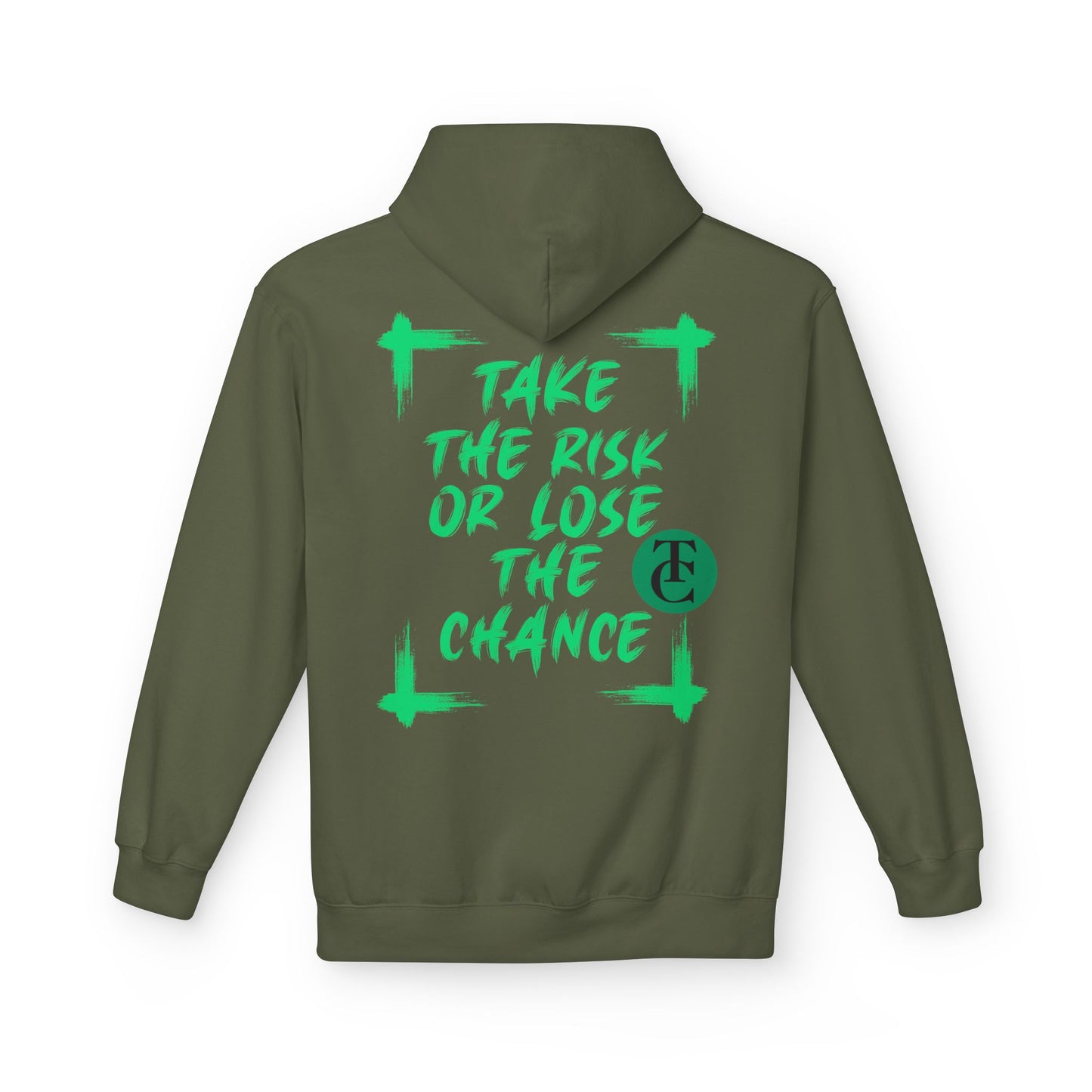Inspirational Fleece Hoodie - 'Take the Risk or Lose the Chance' Design