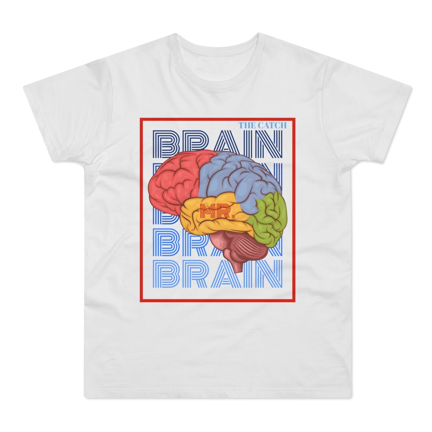 Colorful Brain Graphic T-Shirt - Unique Menswear for Science Lovers