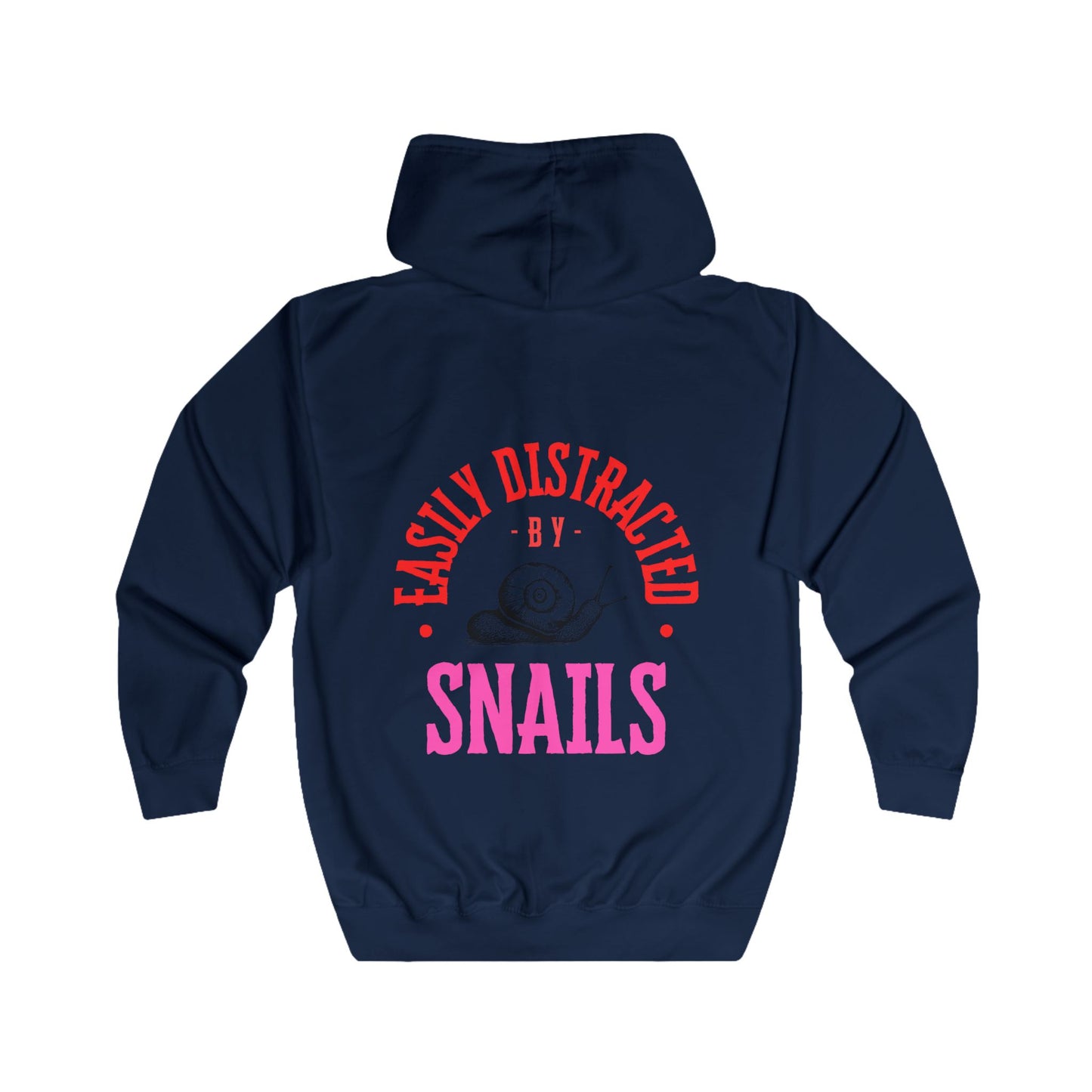 Easily Distracted Snails Full Zip Hoodie - Casual Comfort for Nature Lovers