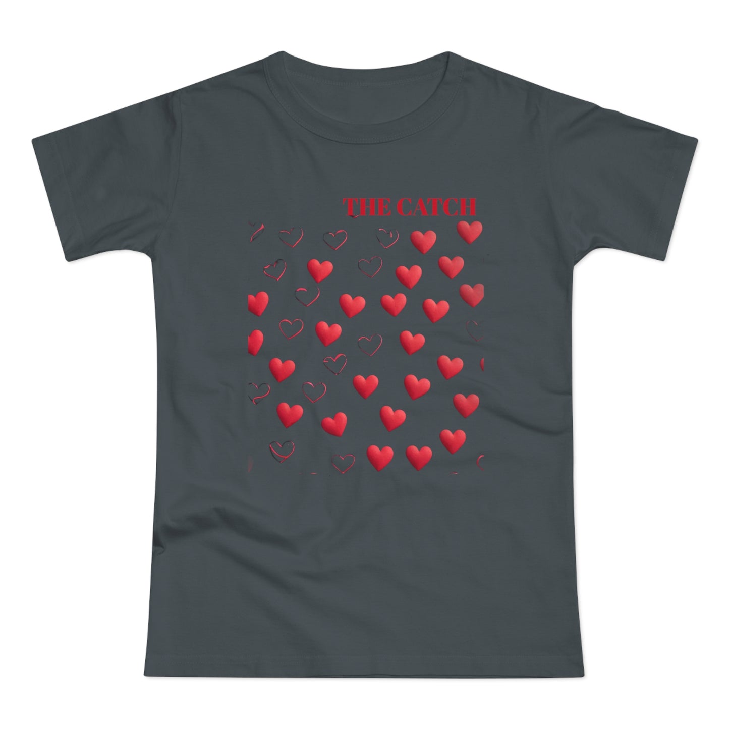 Romantic Hearts Women's T-Shirt - 'The Catch' Design - THE CATCH