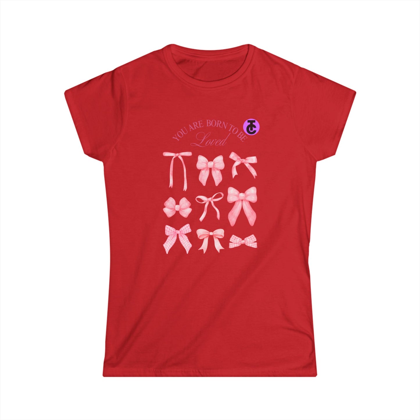 Chic Bow-Themed Women's Softstyle Tee - Perfect for Casual Days, Birthdays, and Celebrations, Birthday Gift, Cute Graphic Shirt - THE CATCH