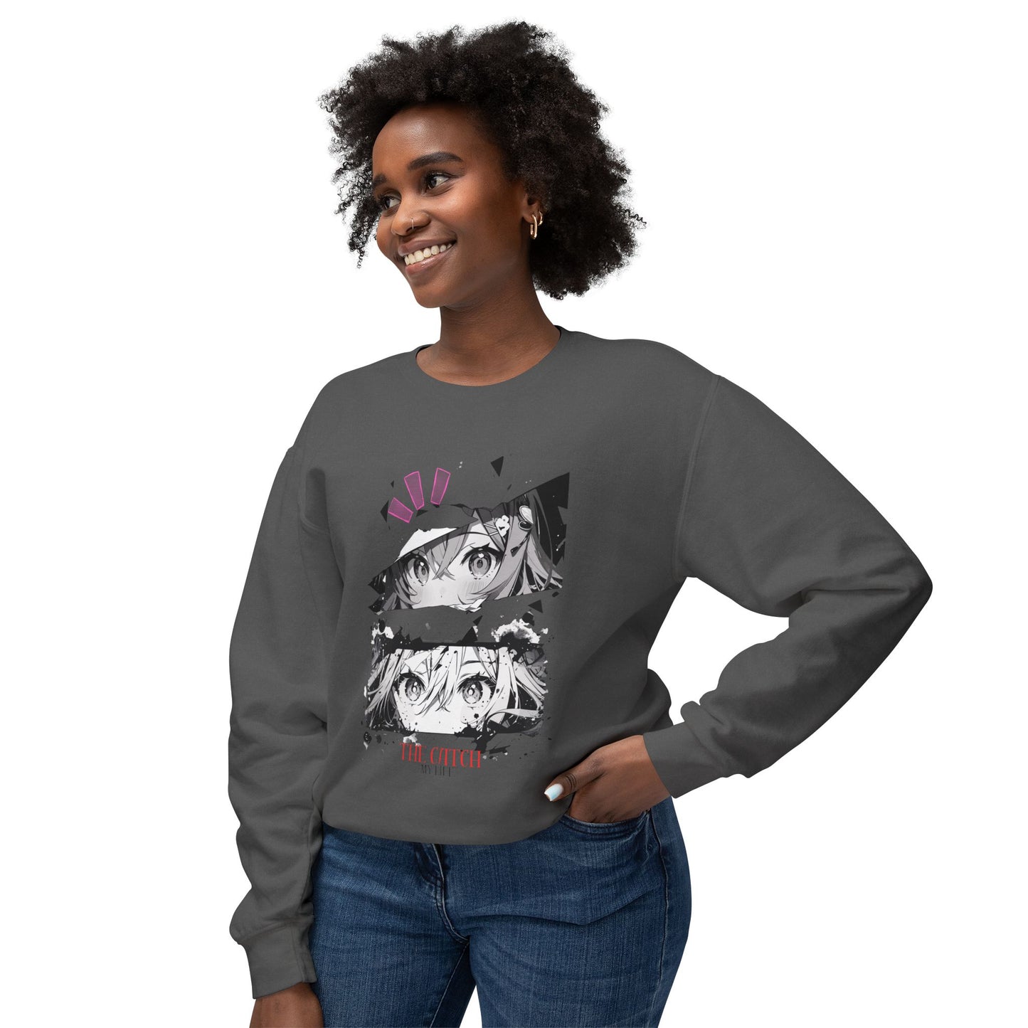 Anime Graphic Women's Lightweight Crewneck Sweatshirt - Perfect Gift for Fans