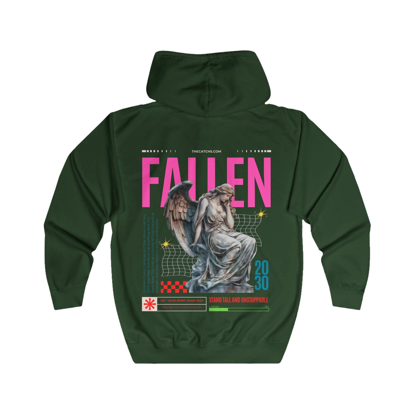 Fallen Angel Full Zip Hoodie - Stand Tall and Unstoppable