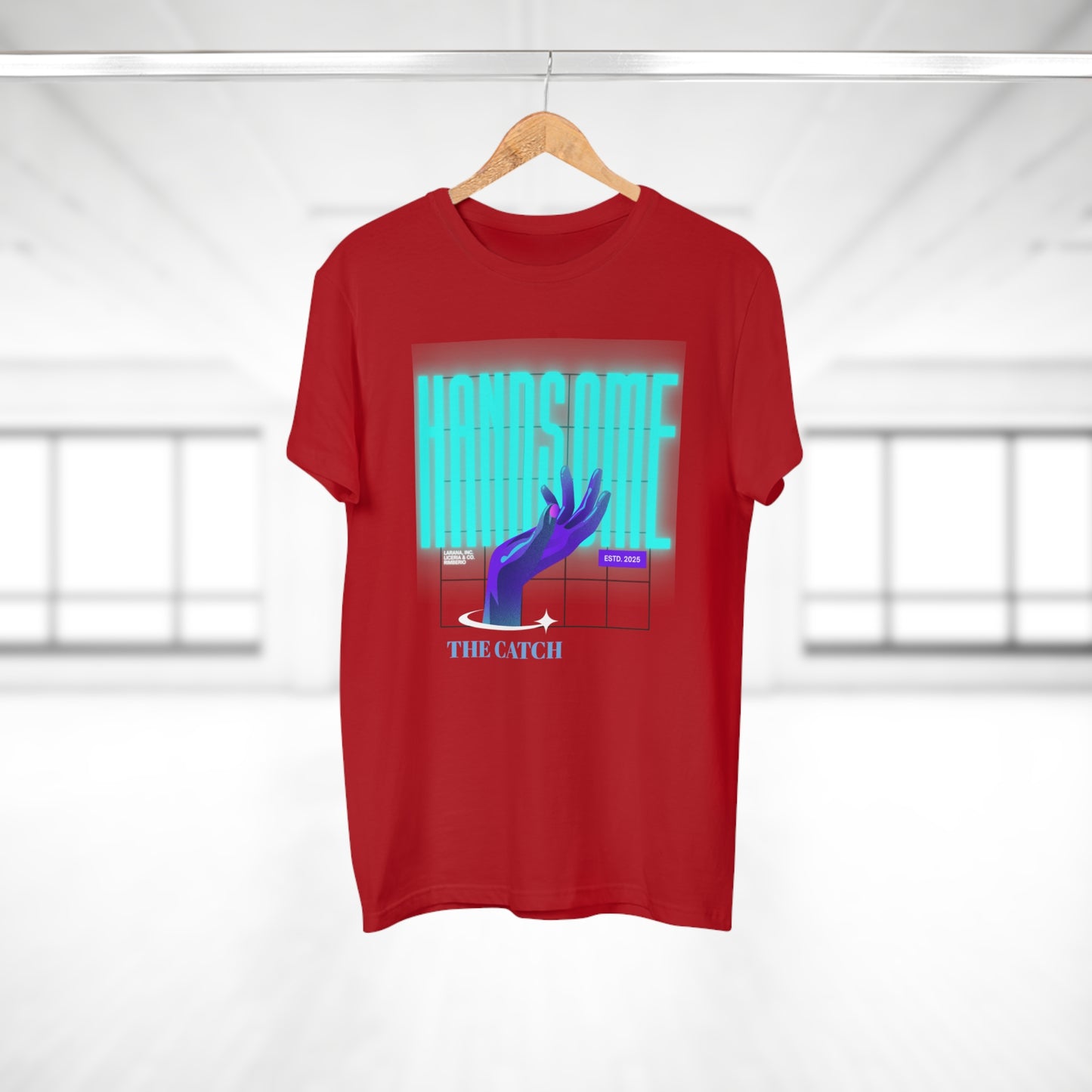 Stylish Graphic Tee for Men - 'Handsome' Design