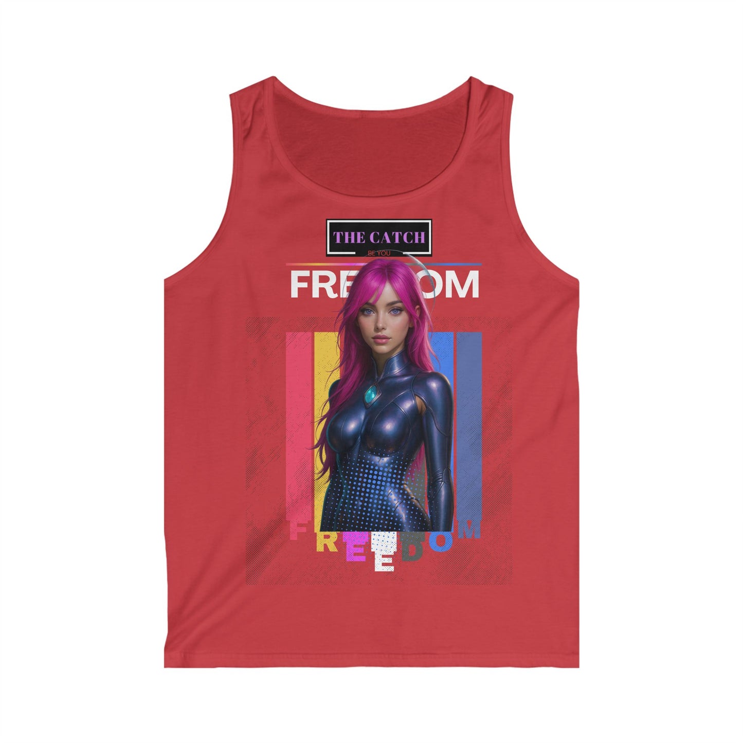 Men's Freedom Graphic Tank Top, Casual Wear, Summer Style