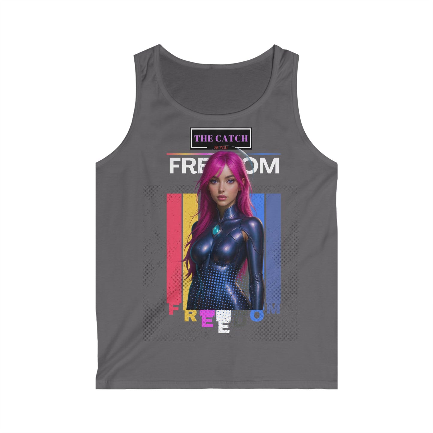 Men's Freedom Graphic Tank Top, Casual Wear, Summer Style