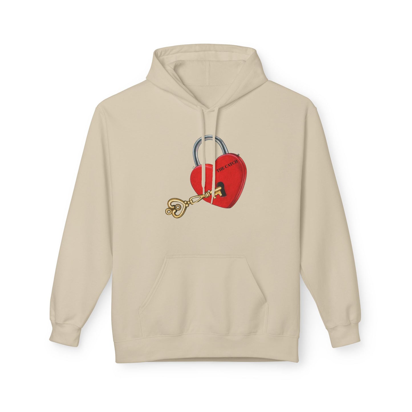 Heart Lock & Key Fleece Hoodie - Cozy Valentine’s Day Gift - THE CATCH