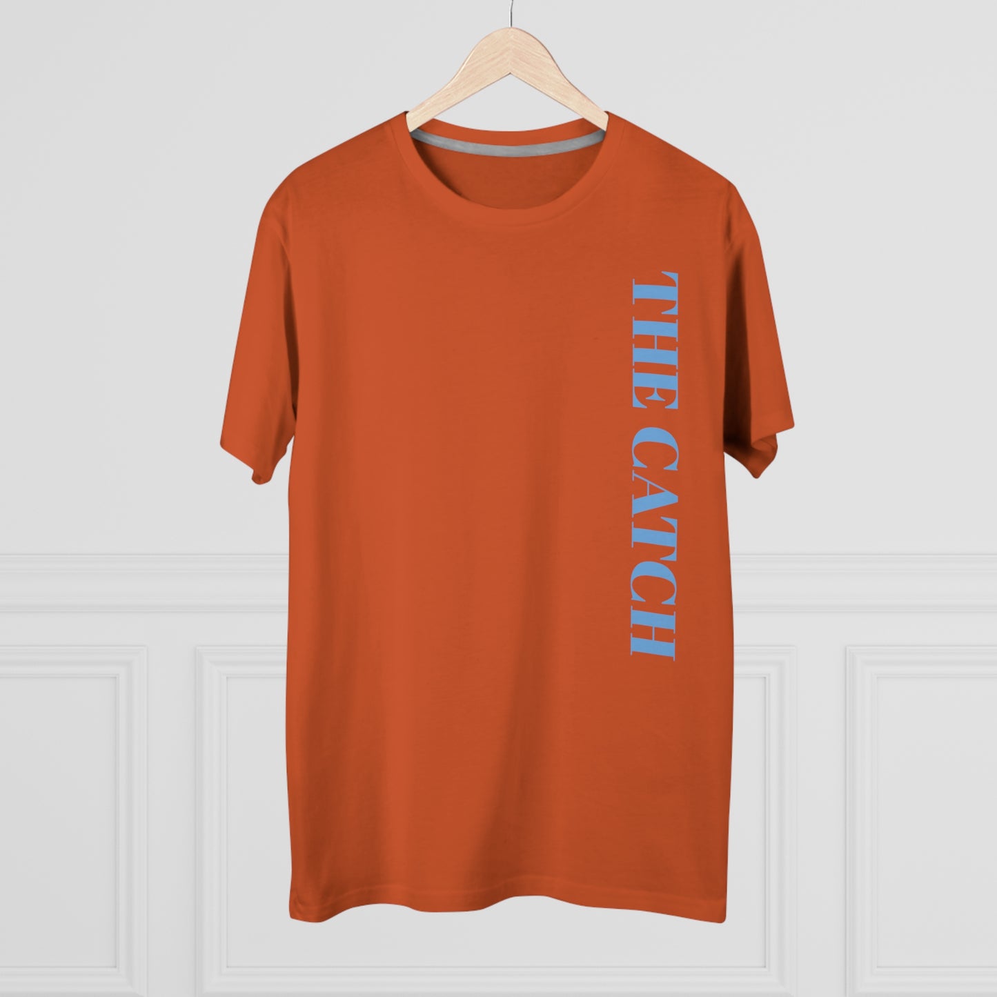 Trendy Men's Modern-fit Tee - 'The Catch' & 'Hello' Graphic Design - THE CATCH