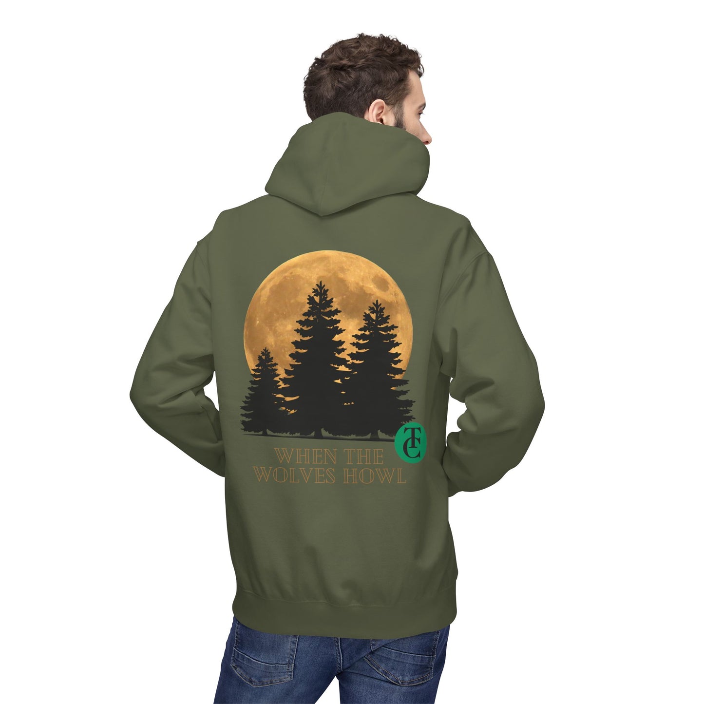 Midweight Softstyle Fleece Hoodie - 'When the Wolves Howl' Design