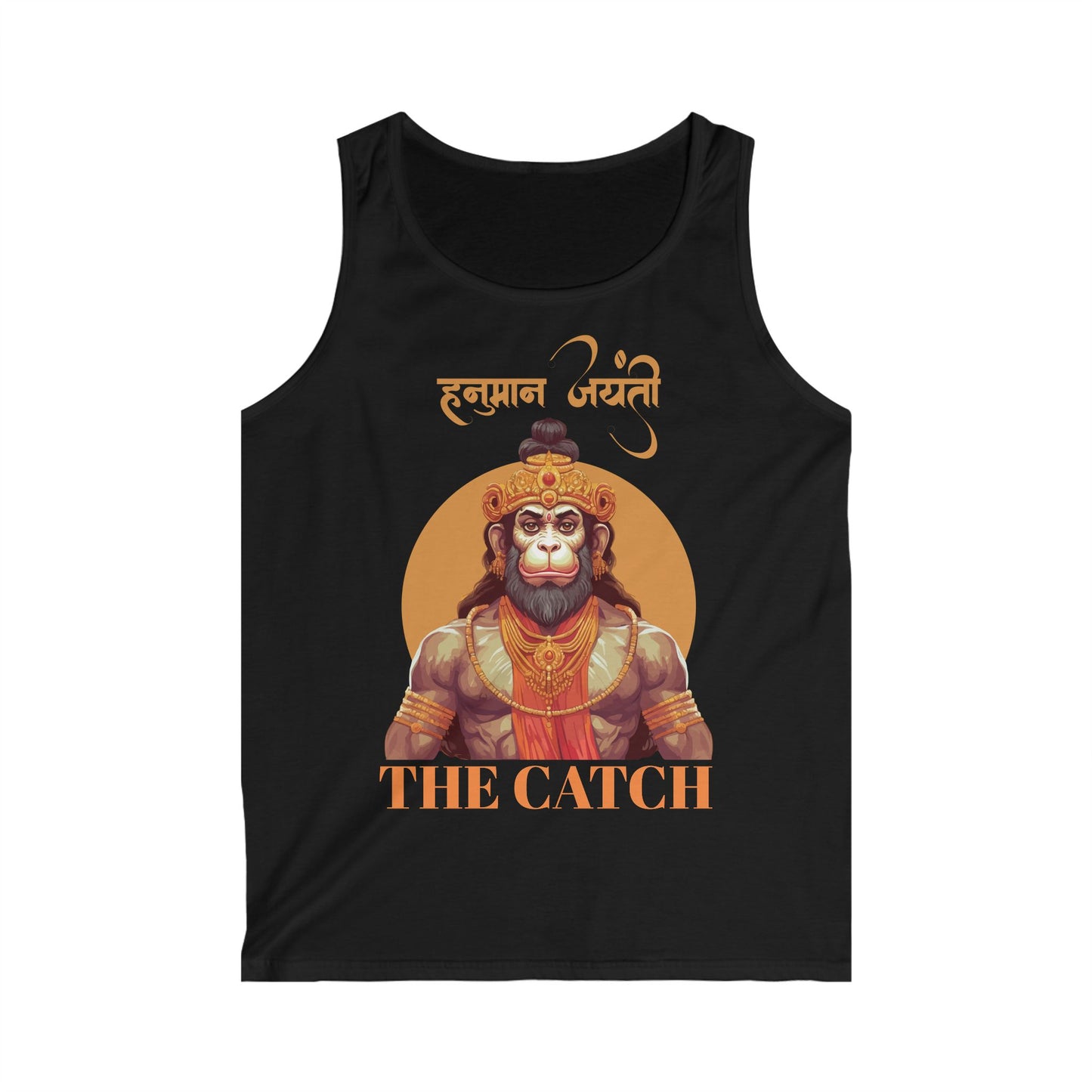 Men's Softstyle Tank Top - 'The Catch' Hanuman Graphic Tee