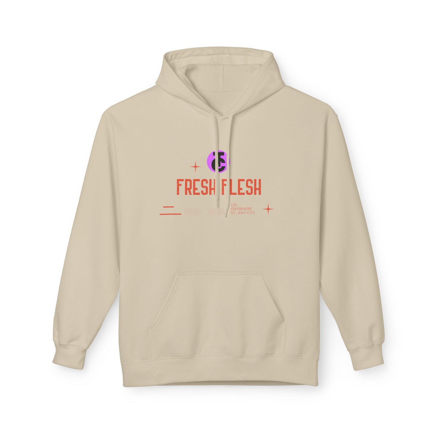 Fresh Flesh Graphic Hoodie for Trendsetters Midweight Fleece Sweatshirt - THE CATCH