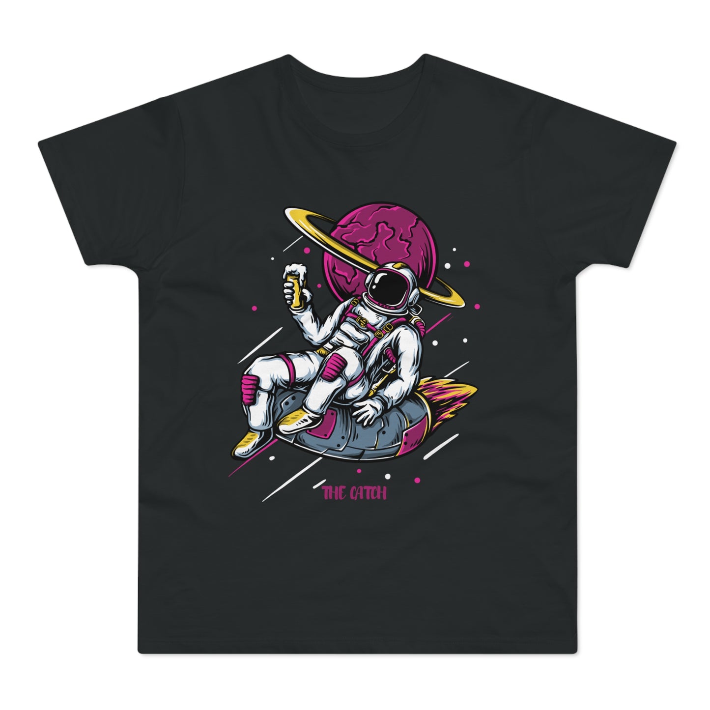 Cosmic Adventure Men's T-Shirt - Retro Astronaut Design