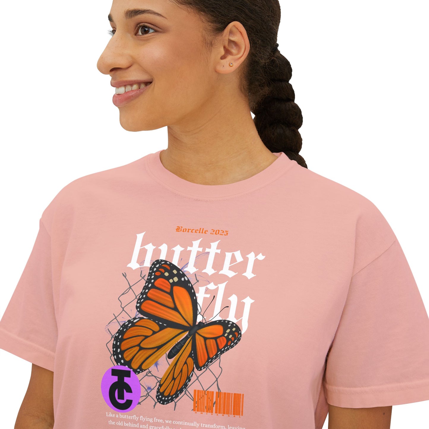 Bohemian Butterfly Women's Boxy Tee, Casual Tee, Graphic Tee, Summer Shirt, Nature Lover Gift - THE CATCH