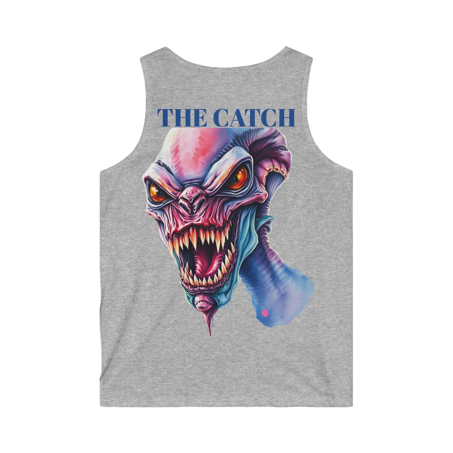 Men's Graphic Tank Top - 'The Catch' Monster Design - THE CATCH