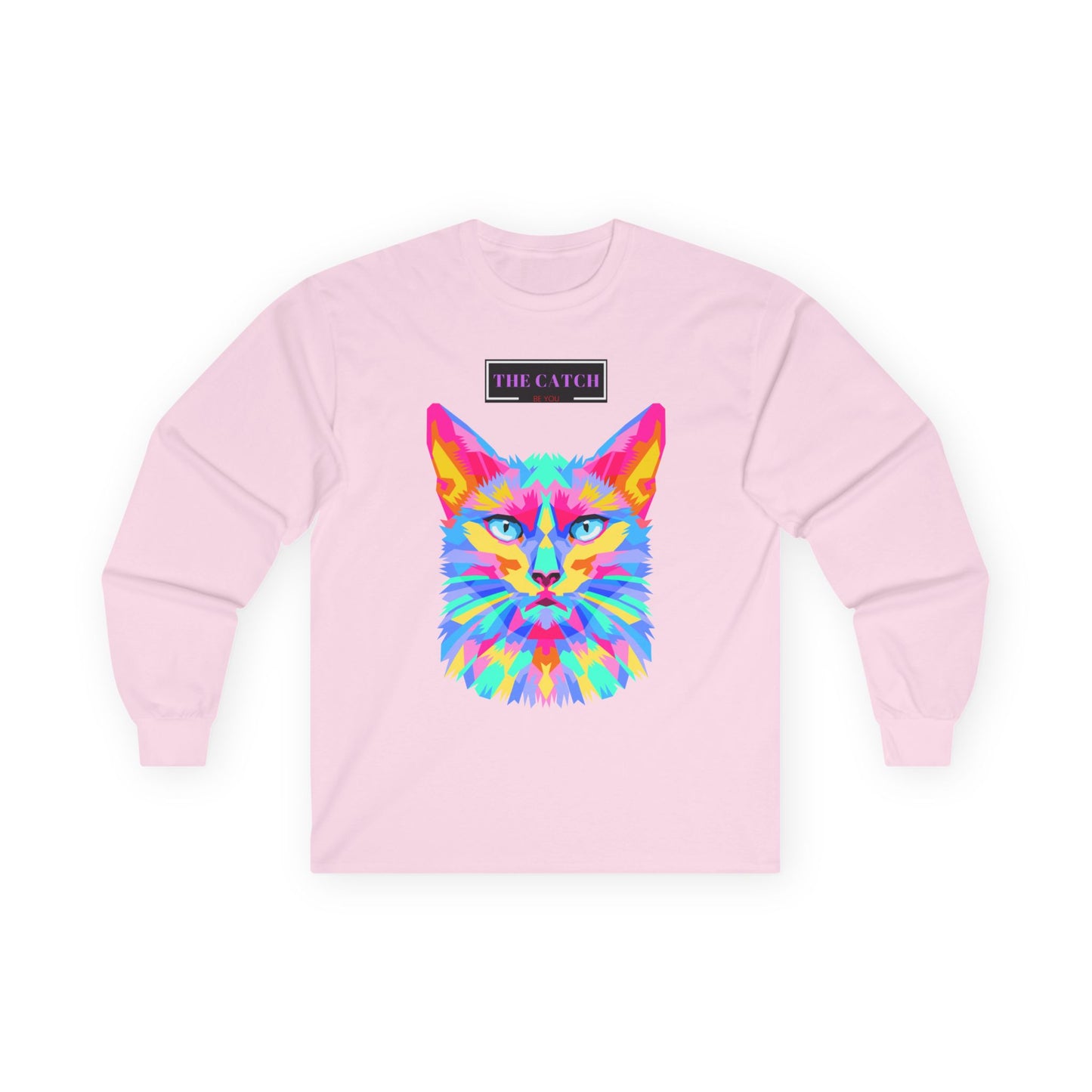 Colorful Cat Art Long Sleeve Tee - Perfect Gift for Cat Lovers