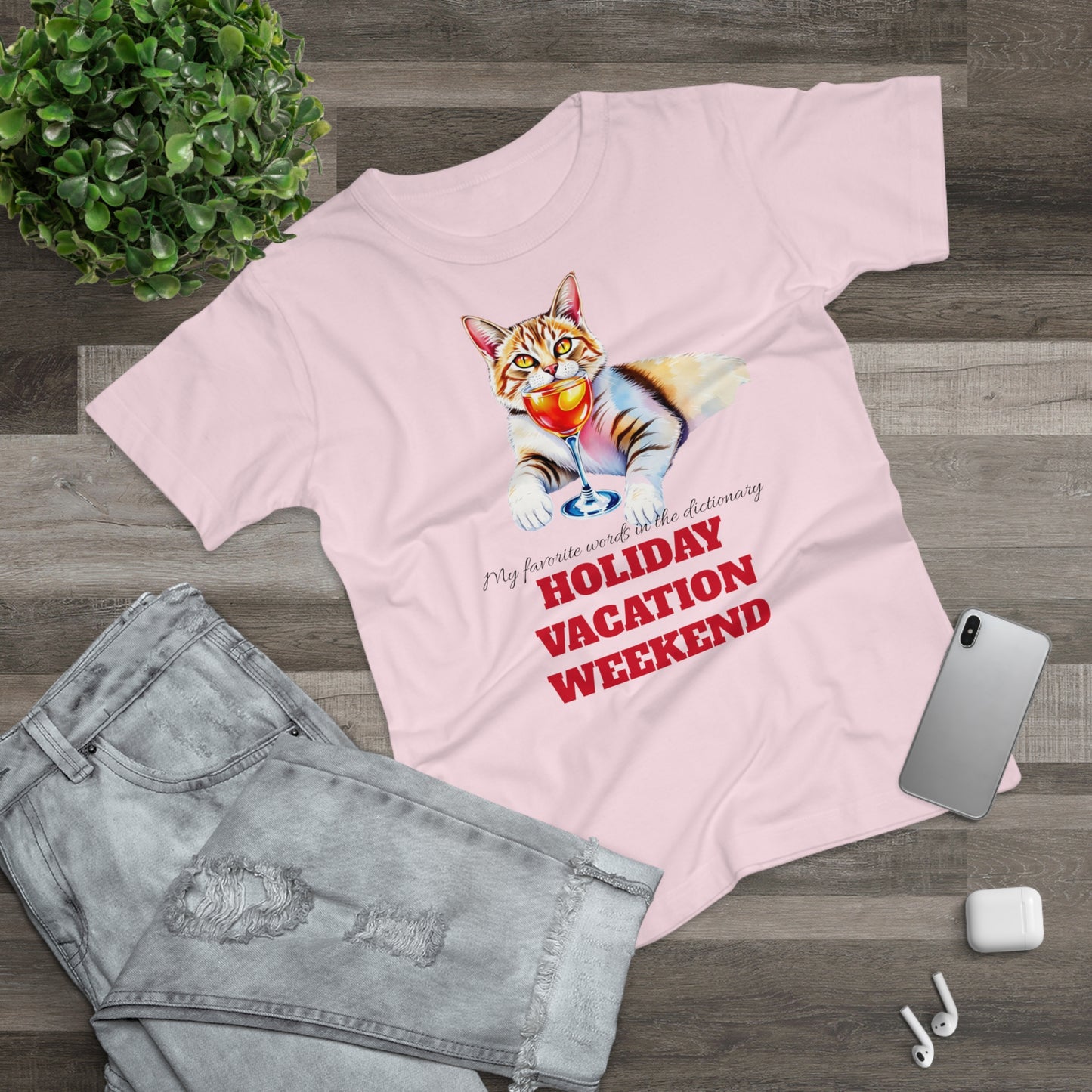 Cat Lover's Holiday Vacation T-Shirt