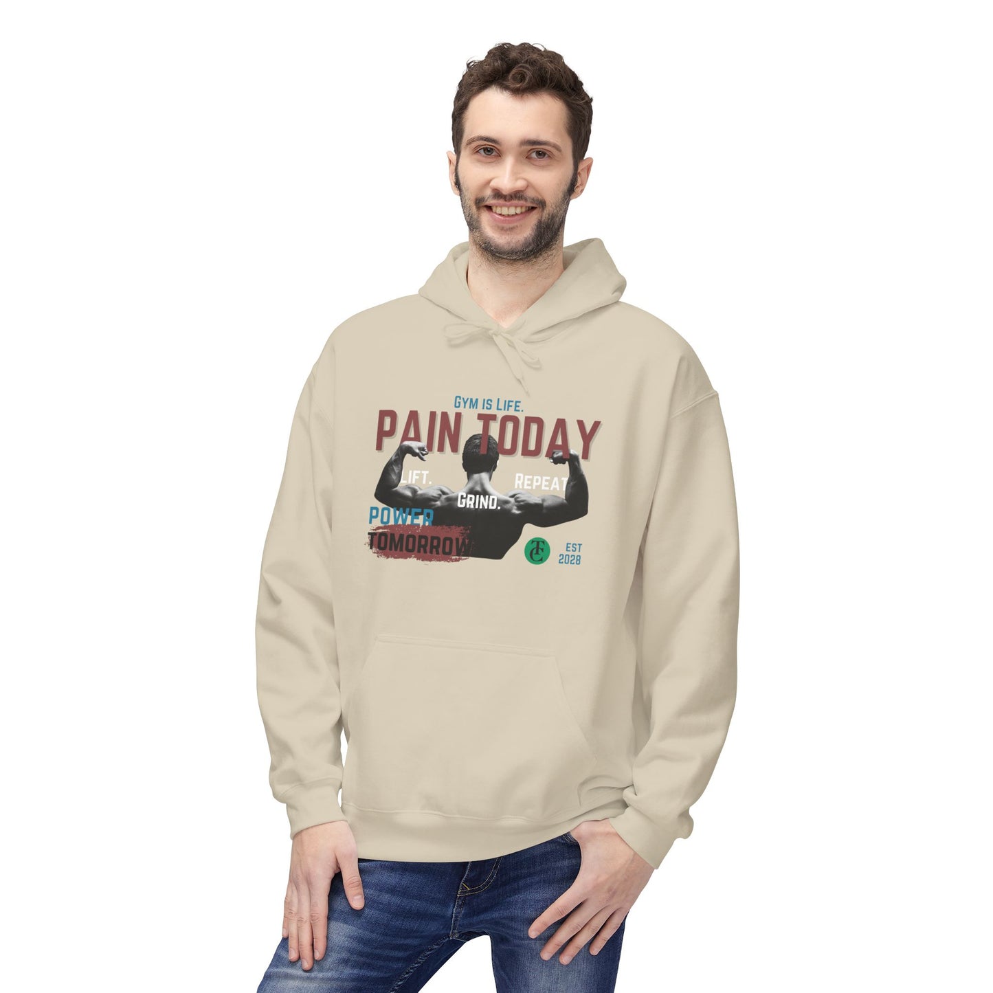 Empowering Fleece Hoodie | Gym Motivation | Pain Today, Power Tomorrow Workout Gear | Fitness Gift | Casual Wear - THE CATCH