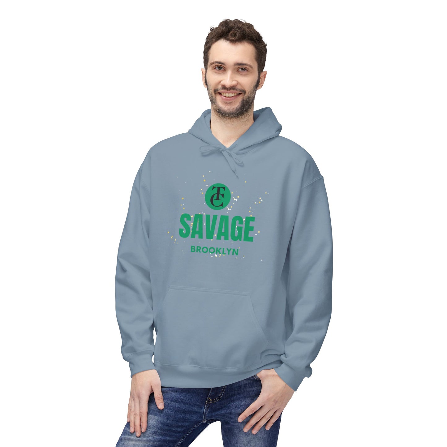 Savage Brooklyn Midweight Fleece Hoodie - Casual Streetwear Fashion