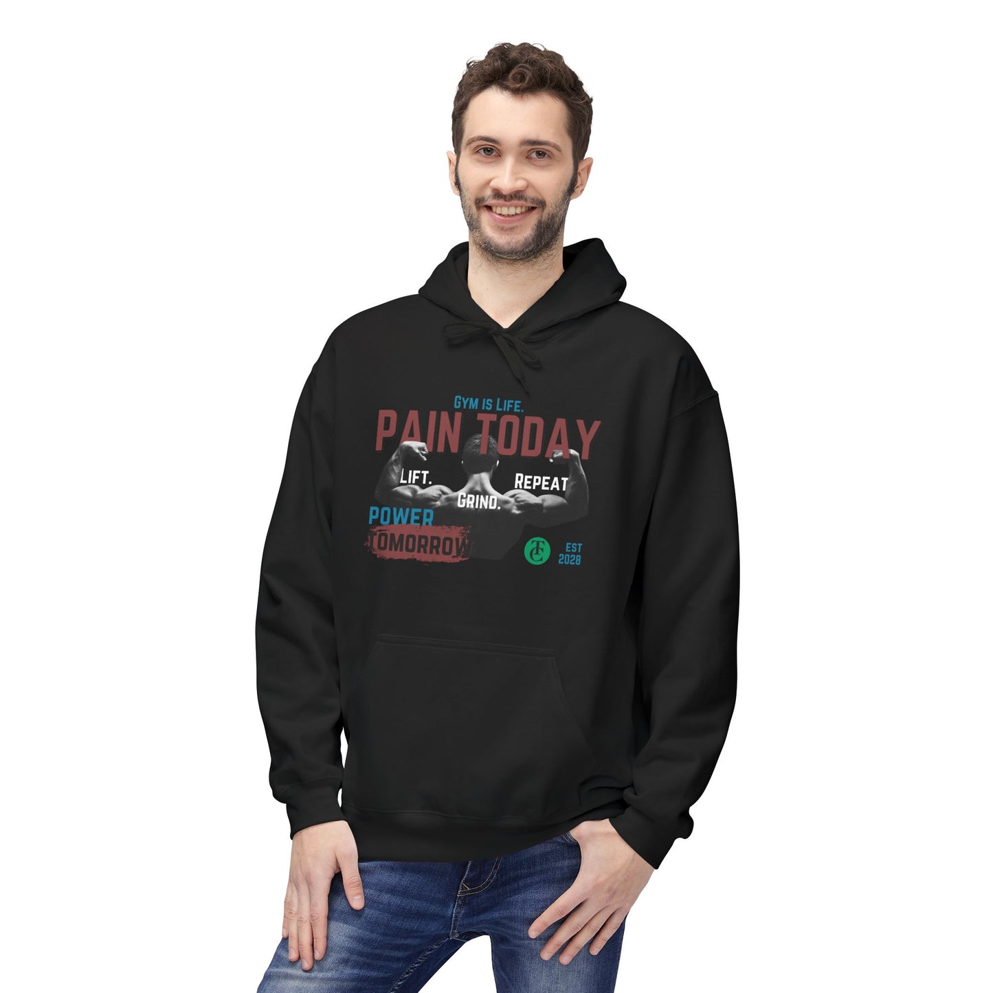 Empowering Fleece Hoodie | Gym Motivation | Pain Today, Power Tomorrow Workout Gear | Fitness Gift | Casual Wear - THE CATCH