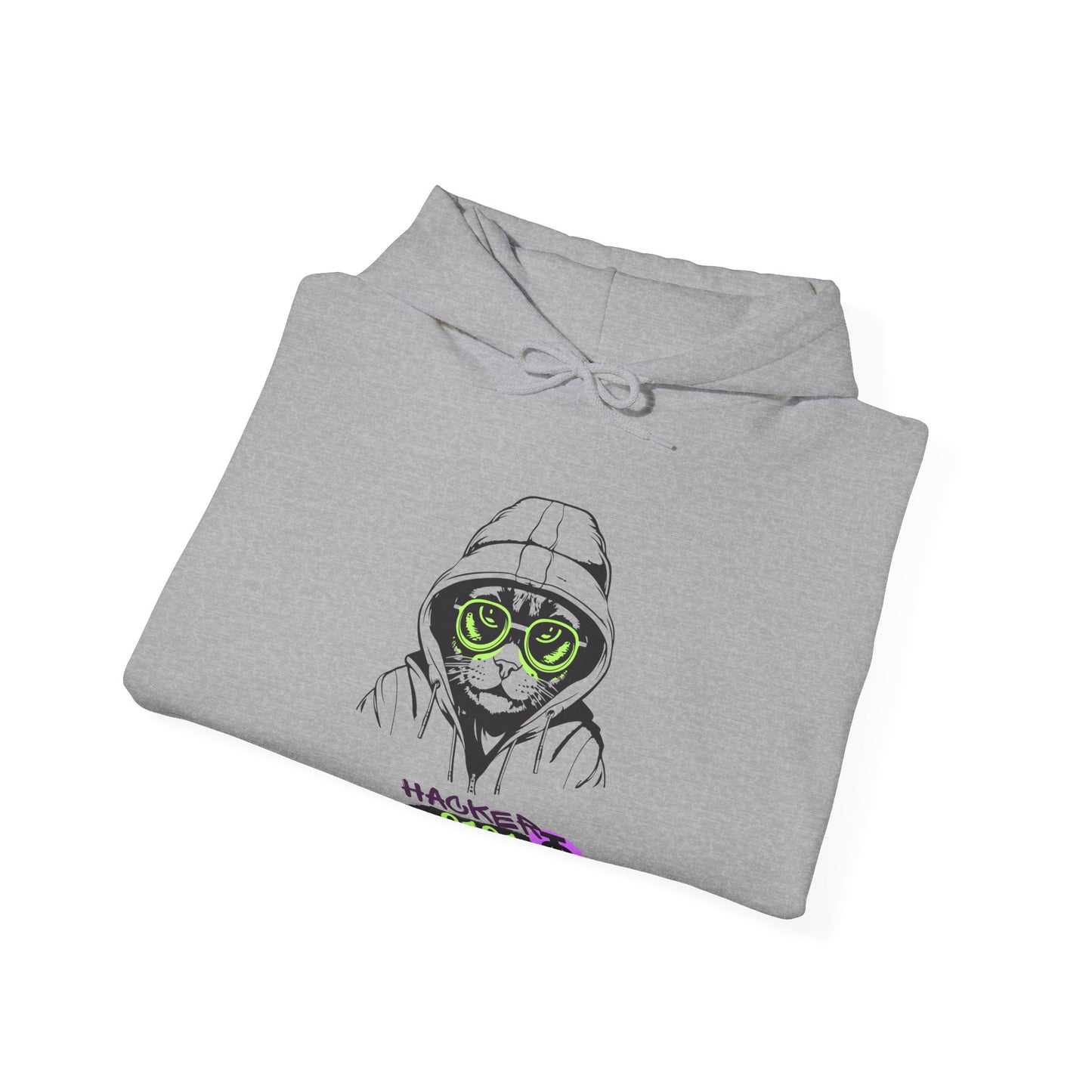 Hacker Cat Hoodie - Cozy Sweatshirt, Streetwear Pullover, Tech Enthusiast Gift, Cyberpunk Apparel, Casual Fashion - THE CATCH