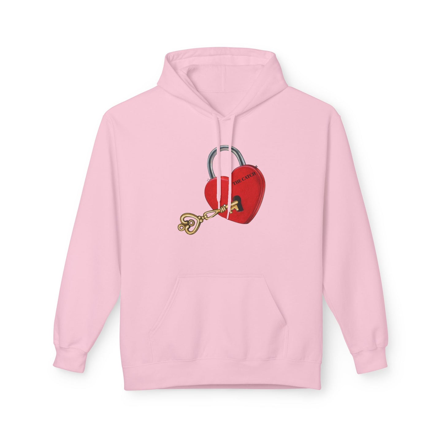 Heart Lock & Key Fleece Hoodie - Cozy Valentine’s Day Gift - THE CATCH