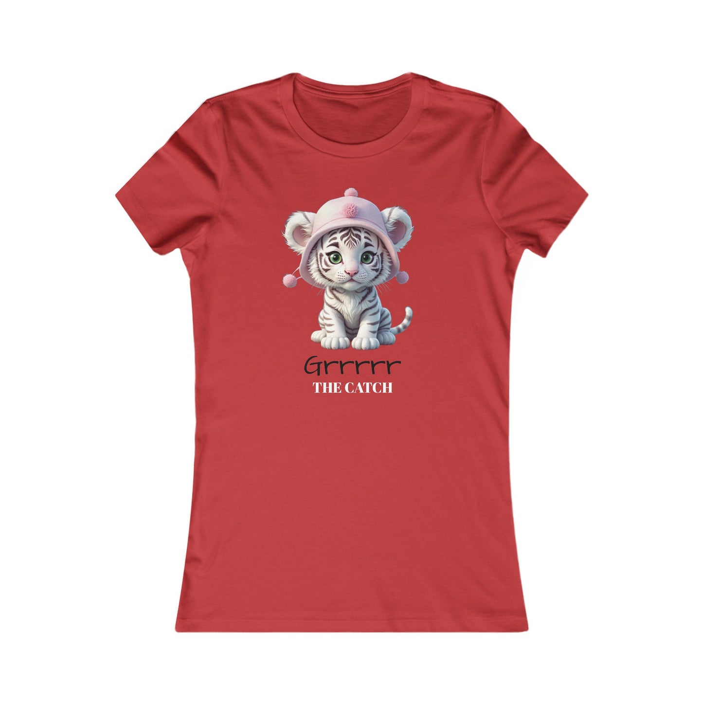 Cute Tiger Graphic Tee for Women - "Grrrrr The Catch" - THE CATCH