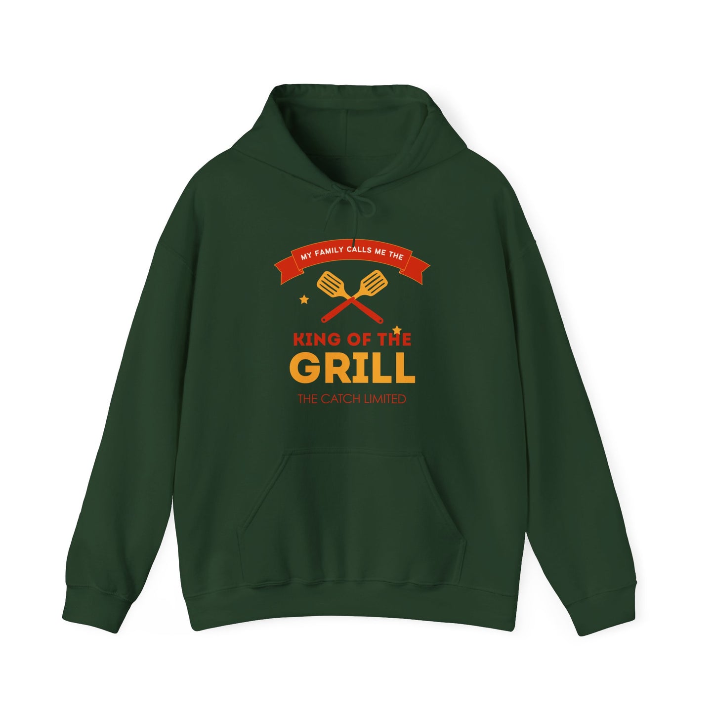 King of the Grill Heavy Blend™ Hooded Sweatshirt, BBQ Sweatshirt, Father's Day Gift, Grilling Hoodie, Casual Comfort Wear - THE CATCH