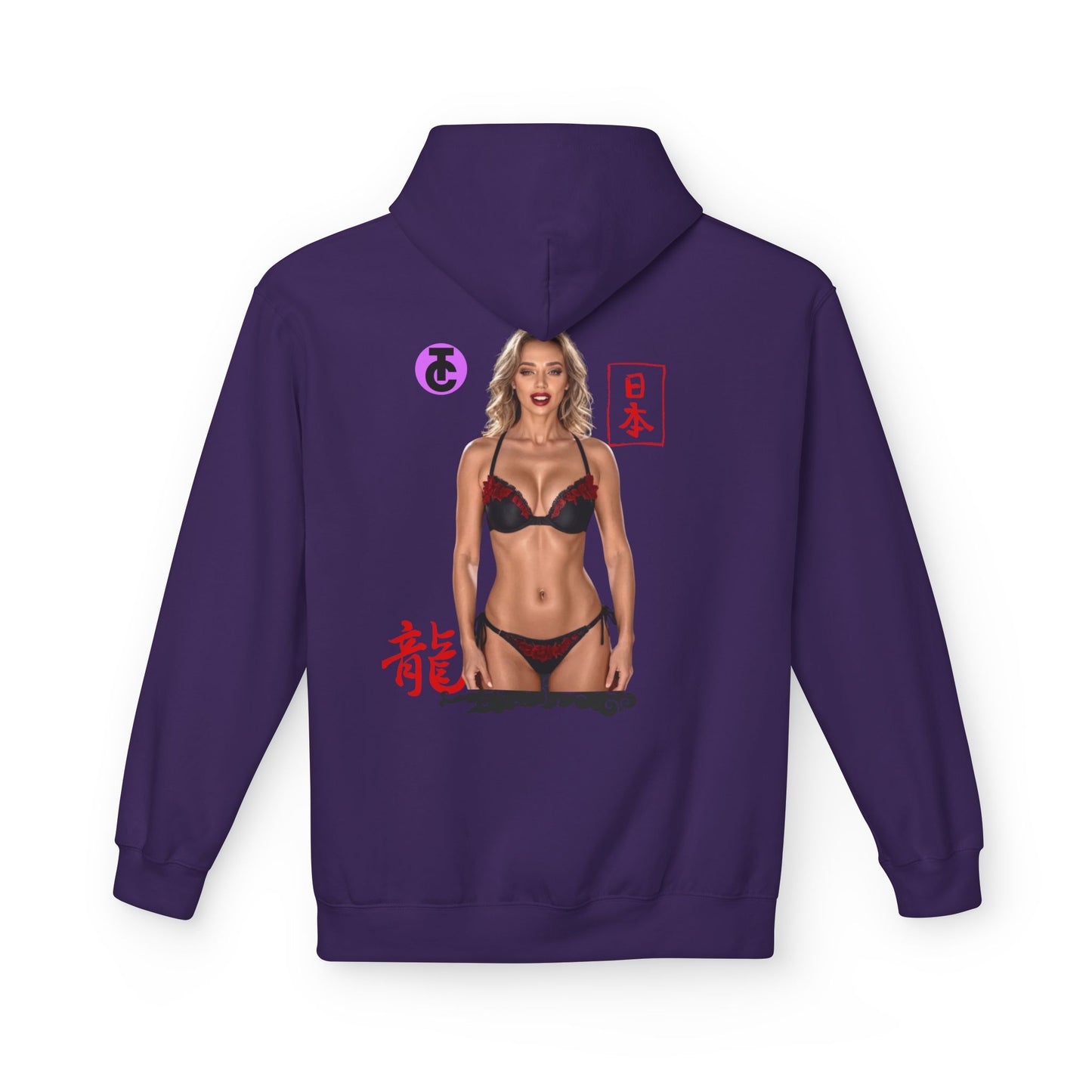 Midweight Softstyle Fleece Hoodie - Vibrant Japanese-Inspired Design - THE CATCH