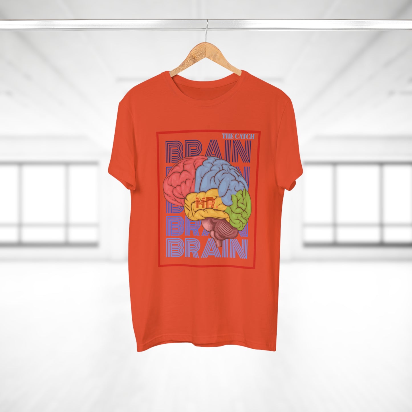 Colorful Brain Graphic T-Shirt - Unique Menswear for Science Lovers