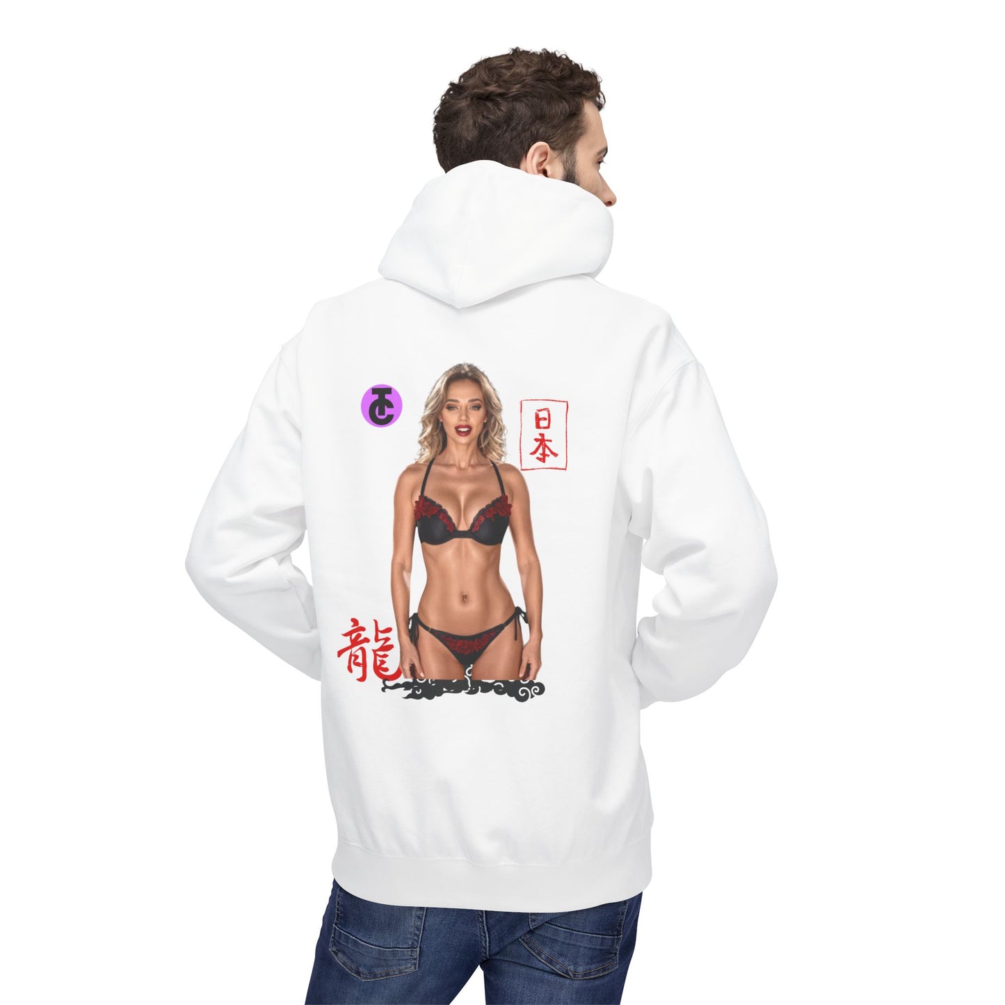 Midweight Softstyle Fleece Hoodie - Vibrant Japanese-Inspired Design - THE CATCH