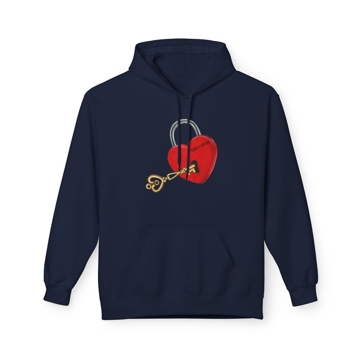 Heart Lock & Key Fleece Hoodie - Cozy Valentine’s Day Gift - THE CATCH