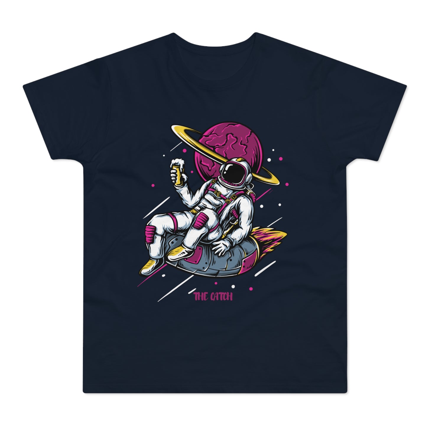 Cosmic Adventure Men's T-Shirt - Retro Astronaut Design