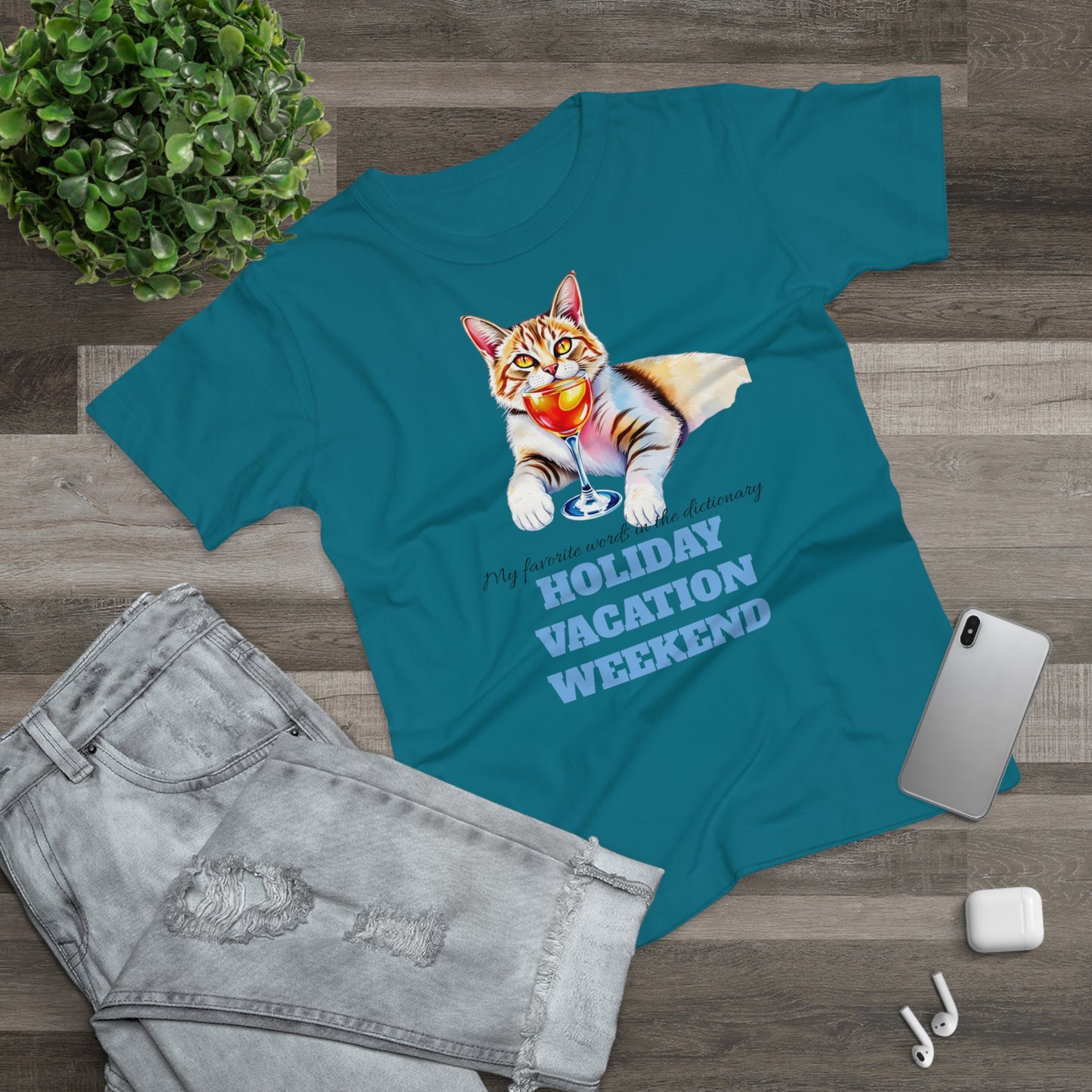 Cat Lover's Holiday Vacation T-Shirt