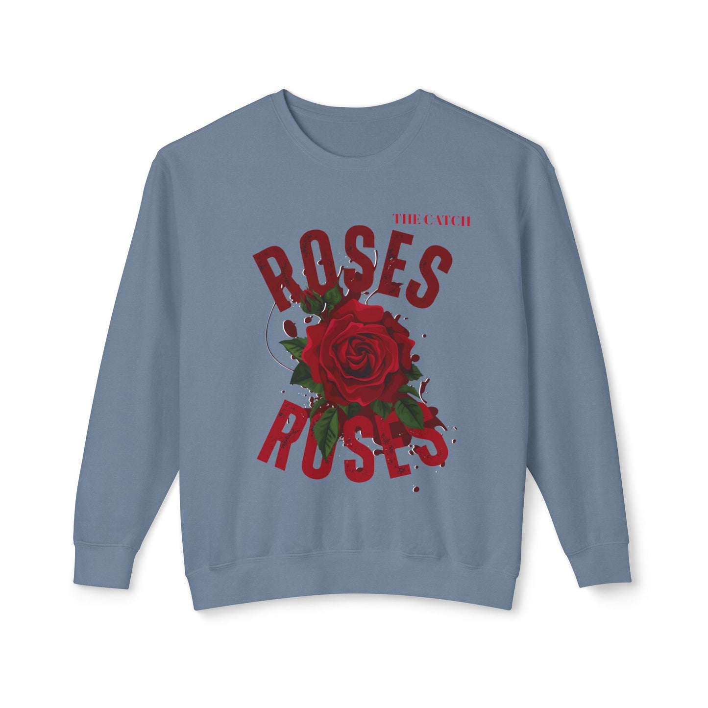 Lightweight Crewneck Sweatshirt - Roses Design